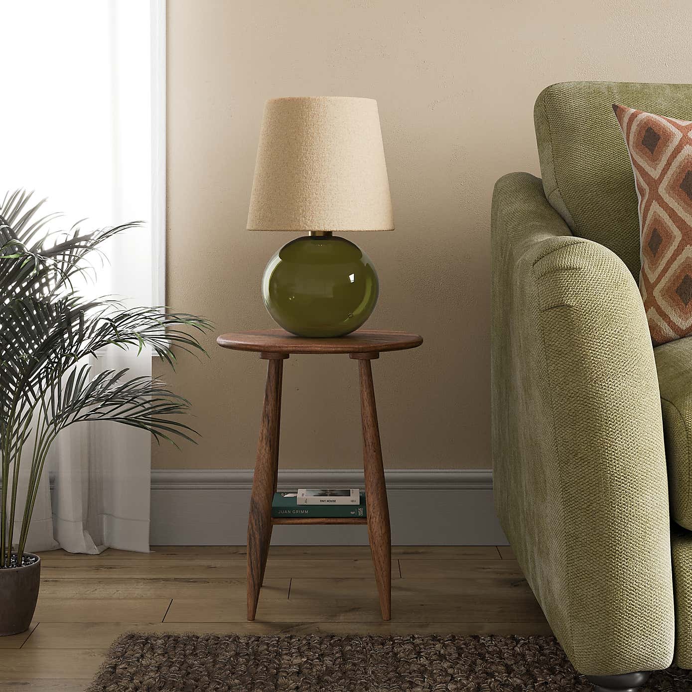 Haider Side Table, Acacia Wood