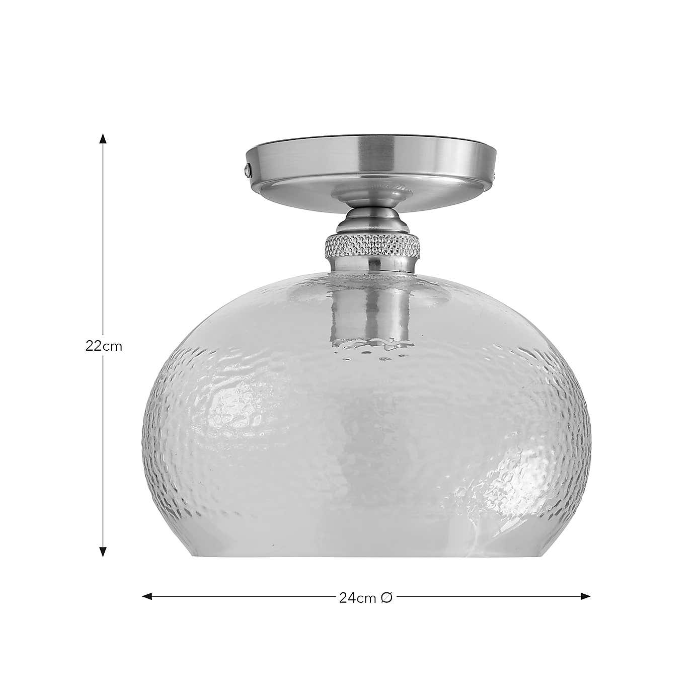 Hemsby Mid Century Flush Ceiling Light