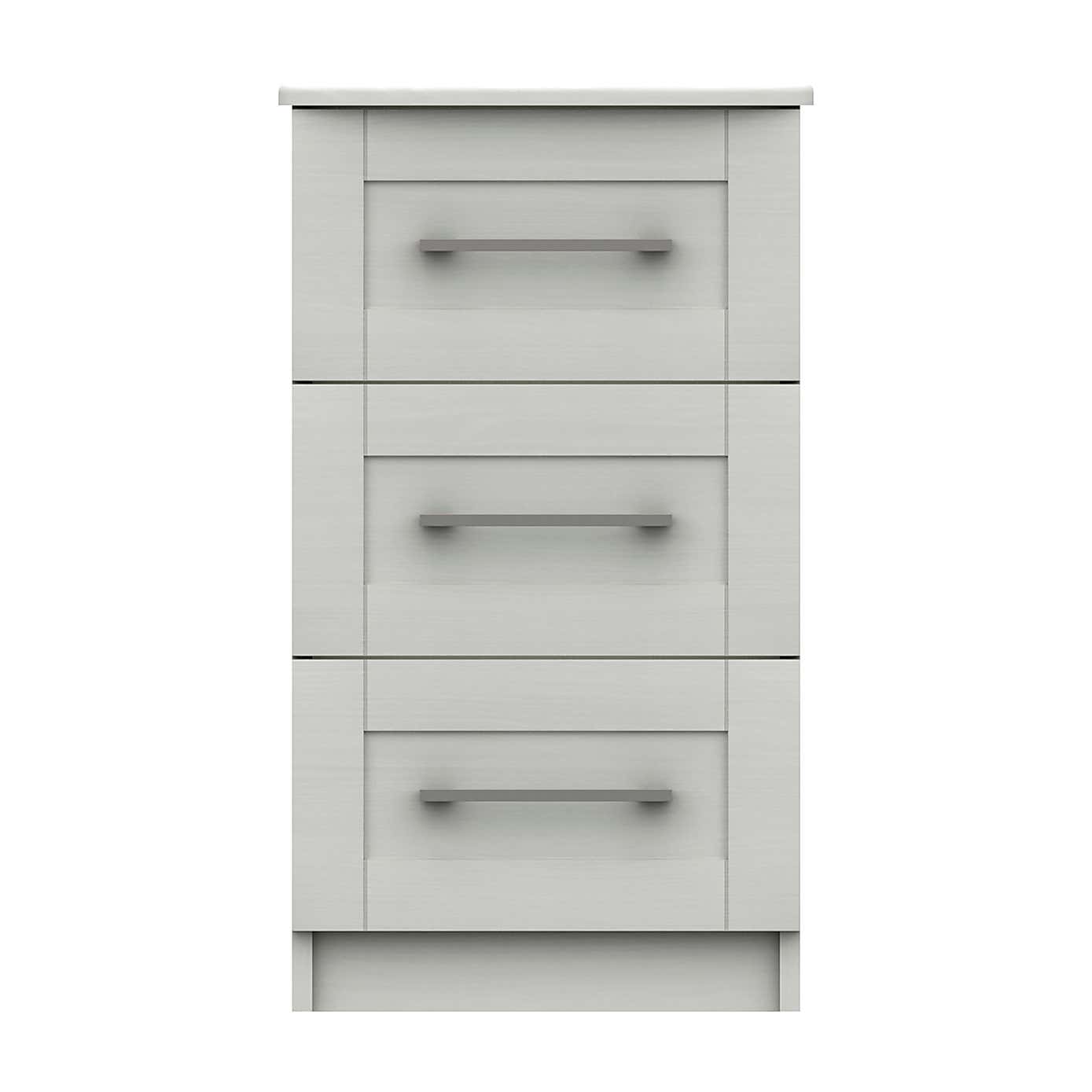 Ethan 3 Drawer Bedside Table