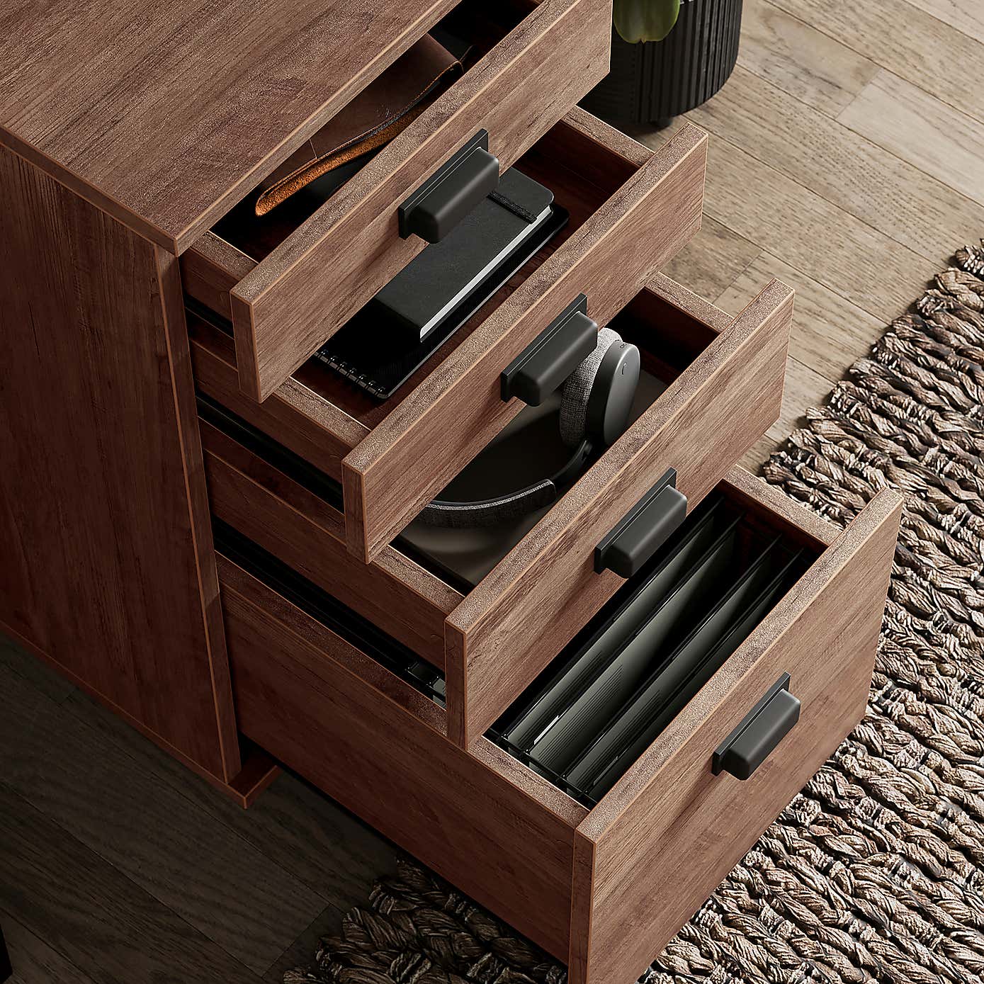 Fulton 4 Drawers Storage Unit, Pine