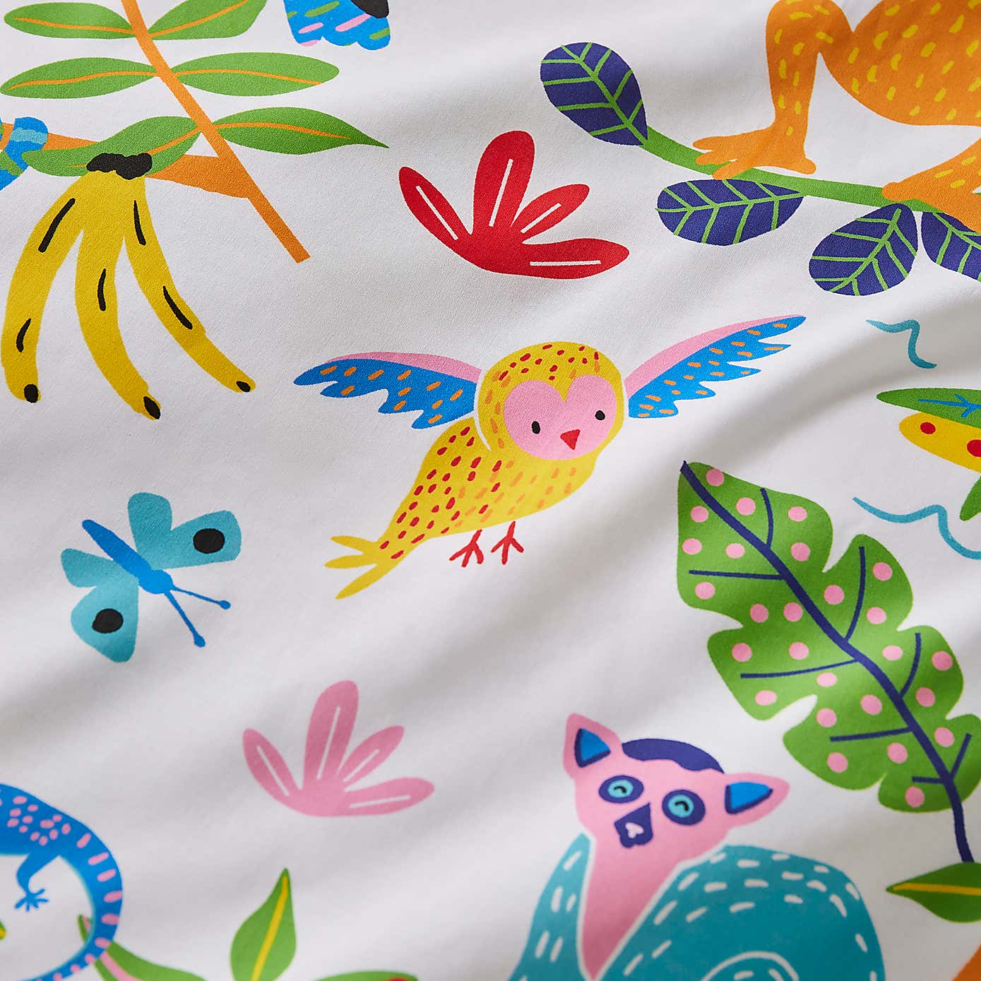 Bright Animals 100% Cotton Reversible Duvet Cover and Pillowcase Set