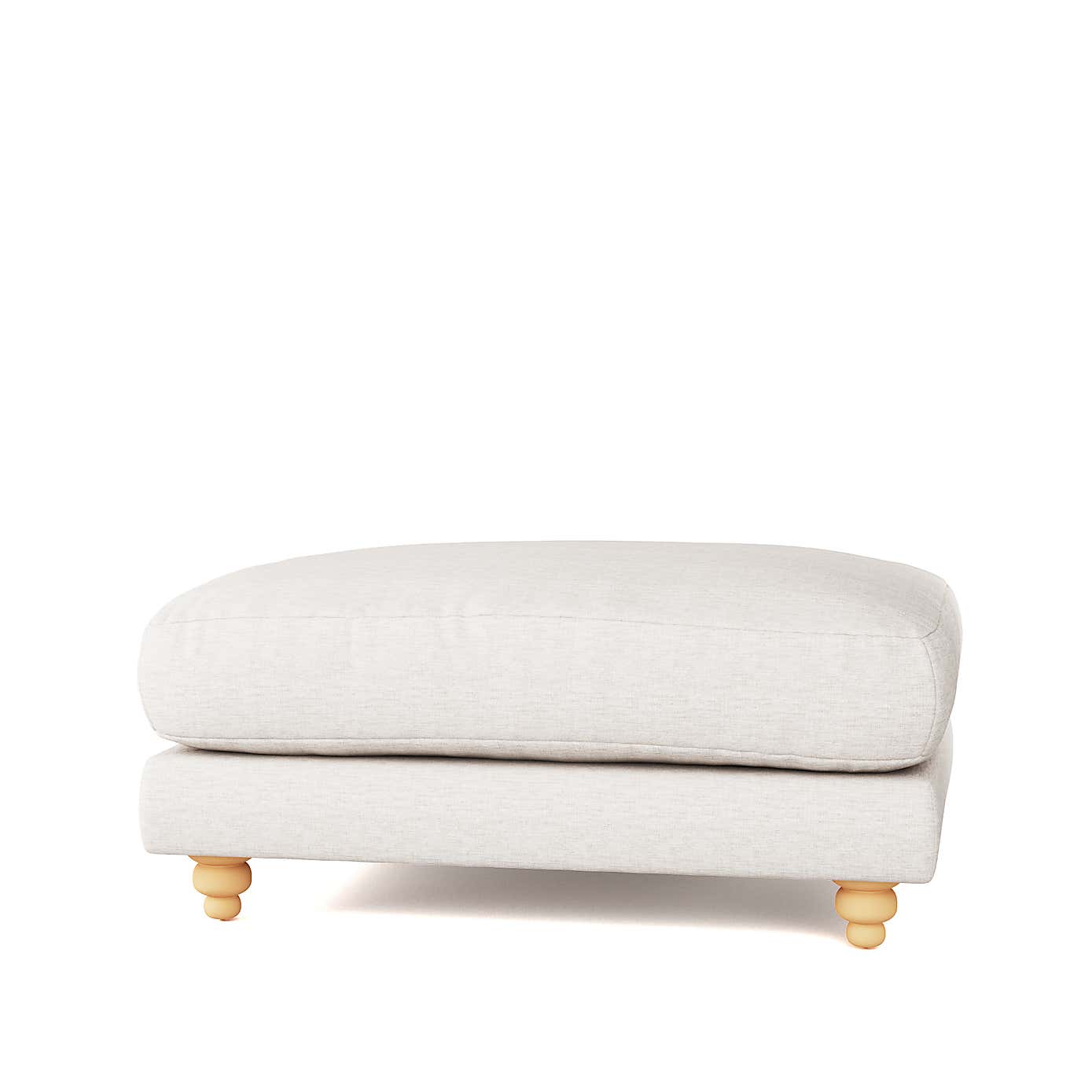 Martha Slub Faux Linen Footstool