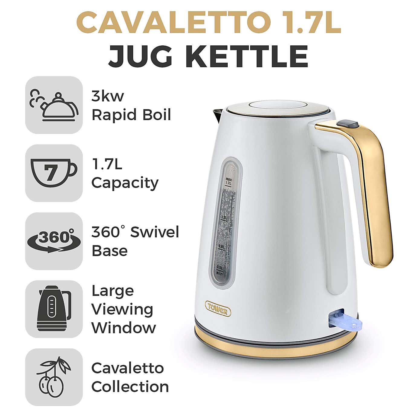 TOWER Cavaletto 1.7L Jug Kettle