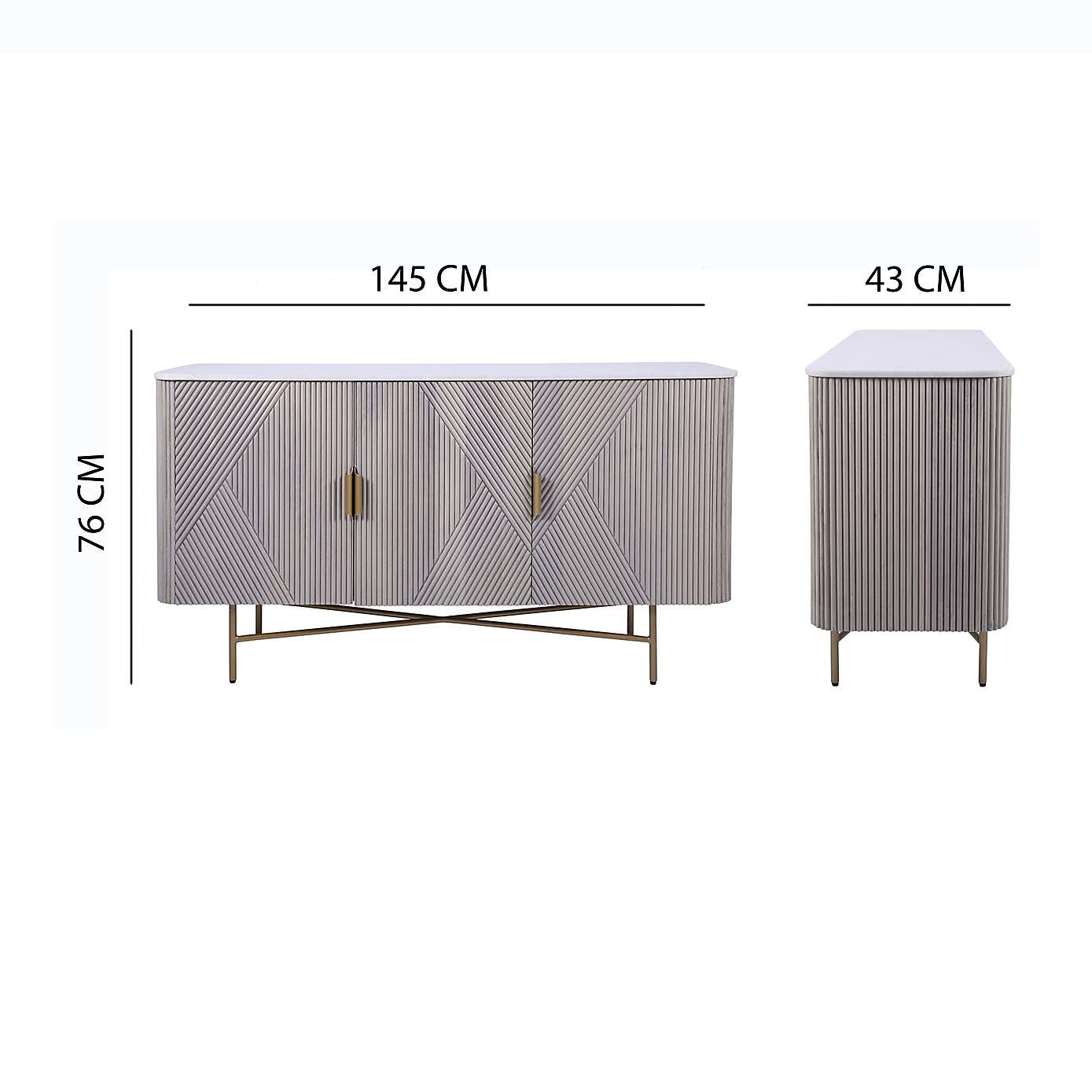 Indus Valley Cleo 3 Door Sideboard