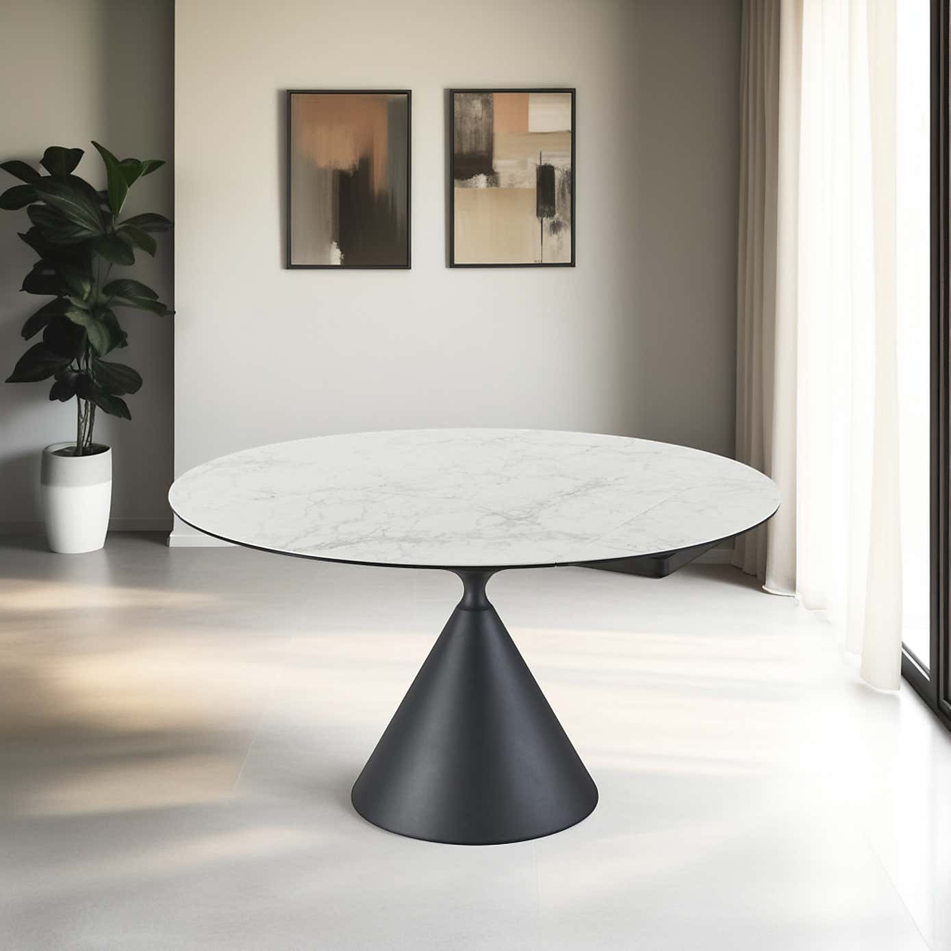 Indus Valley Camden 4-6 Seater Conical Ceramic Dining Table