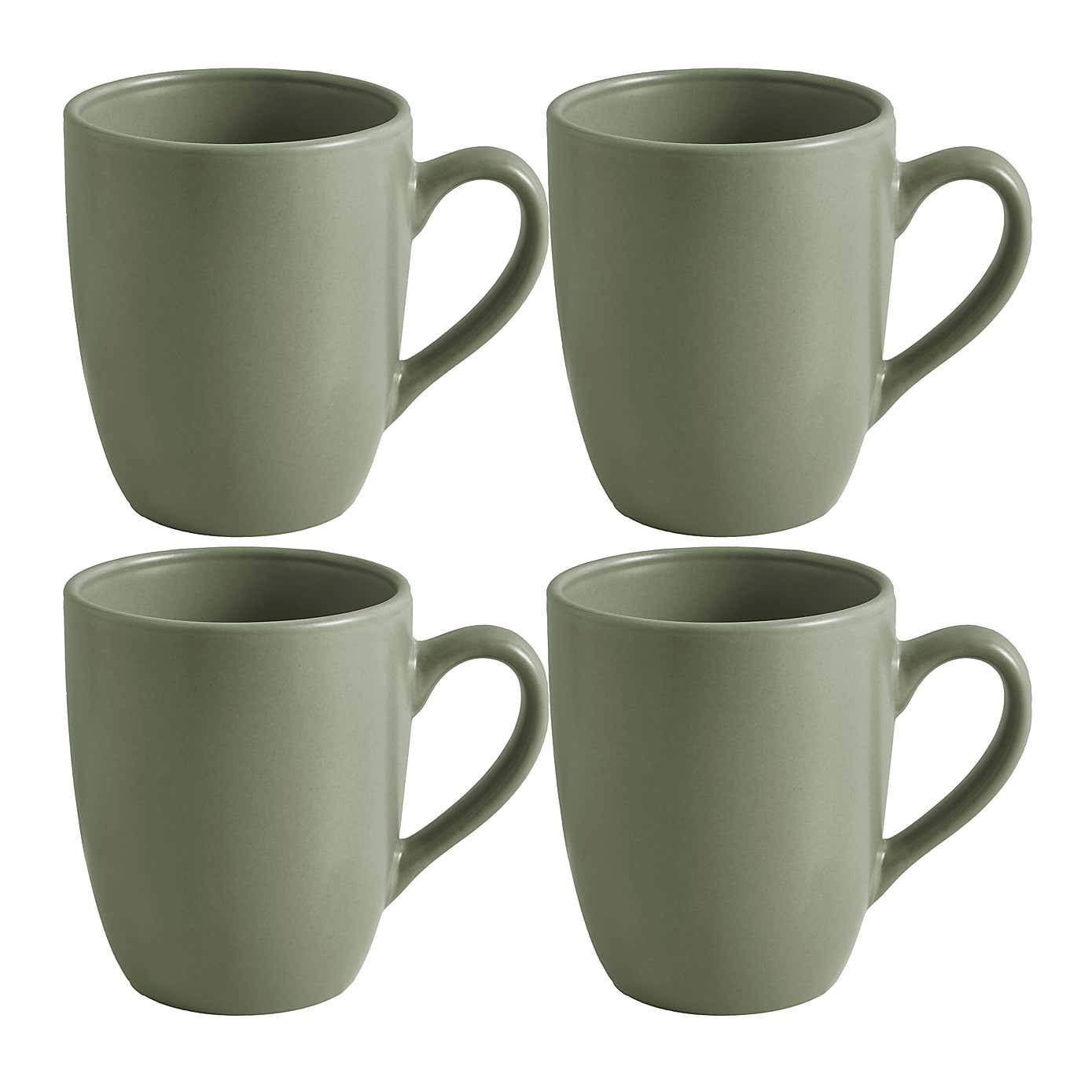 Stoneware Charcoal Set of 4 Mugs