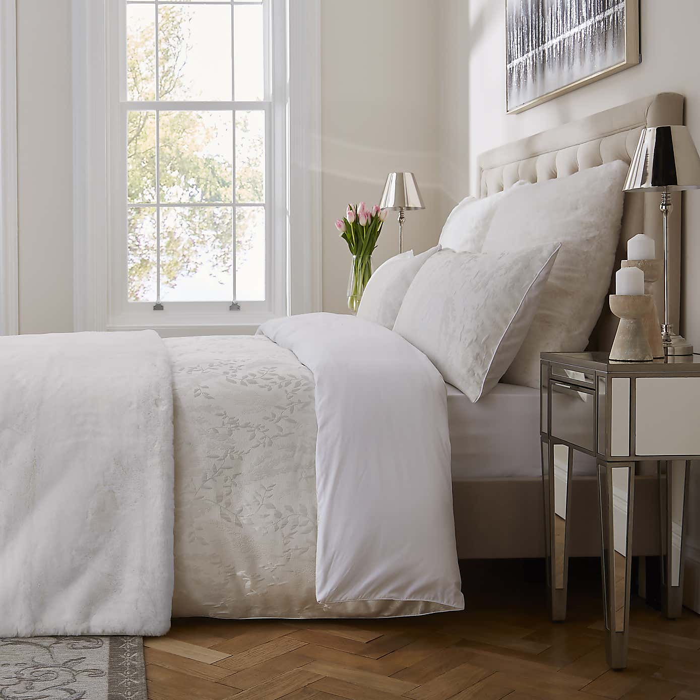 Dorma Purity Faux Fur Bedspread