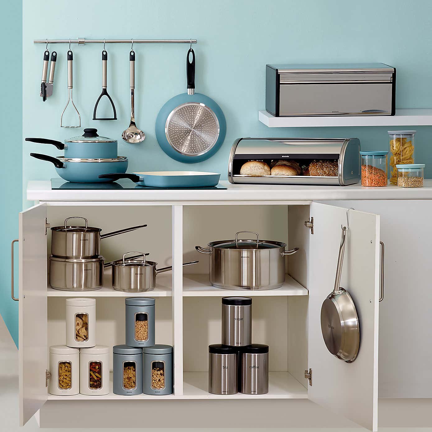 Brabantia Fall Front Stainless Steel Bread Bin