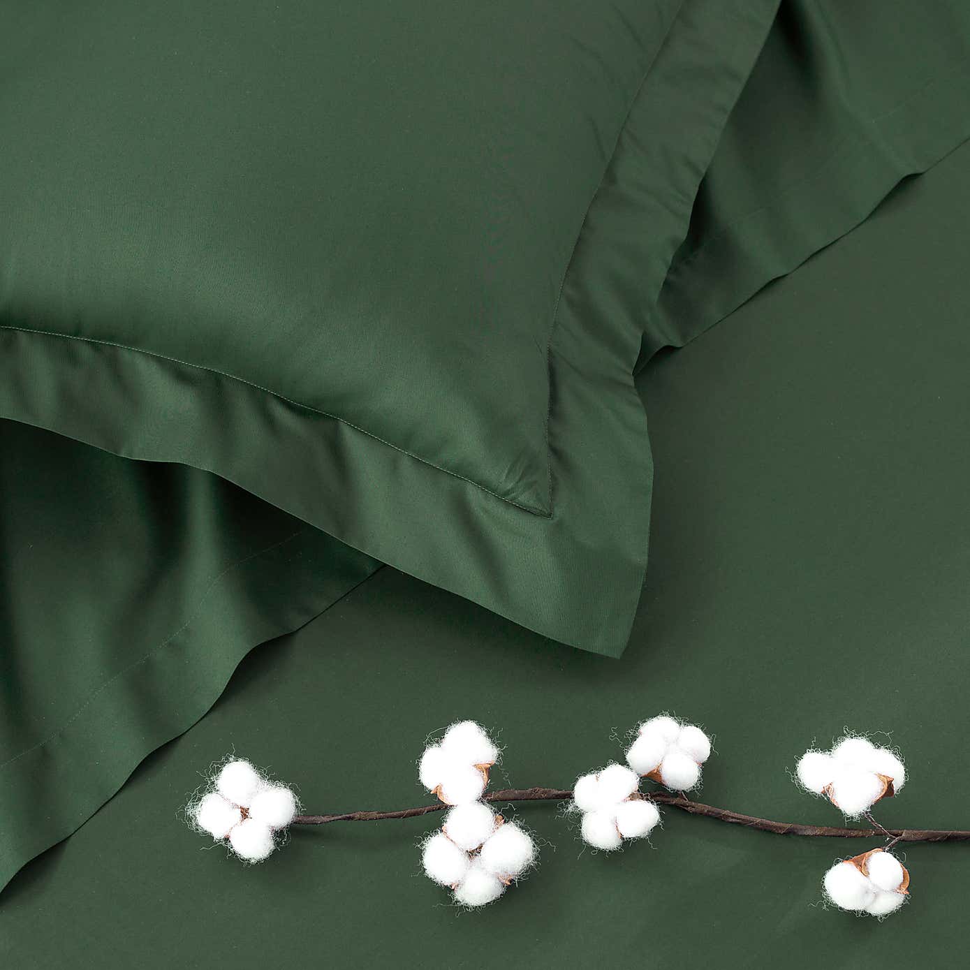 Dorma 300 Thread Count 100% Cotton Sateen Plain V-Shaped Pillowcase
