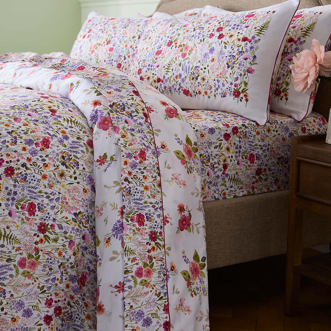 Dorma Modern Ditsy 100% Cotton Flat Sheet