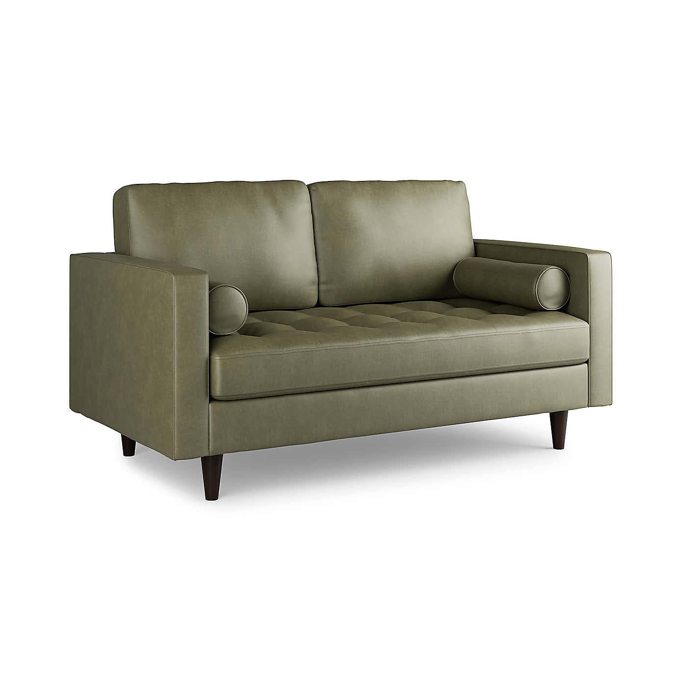 Zoe Distressed Faux Leather 2 Seater Sofa