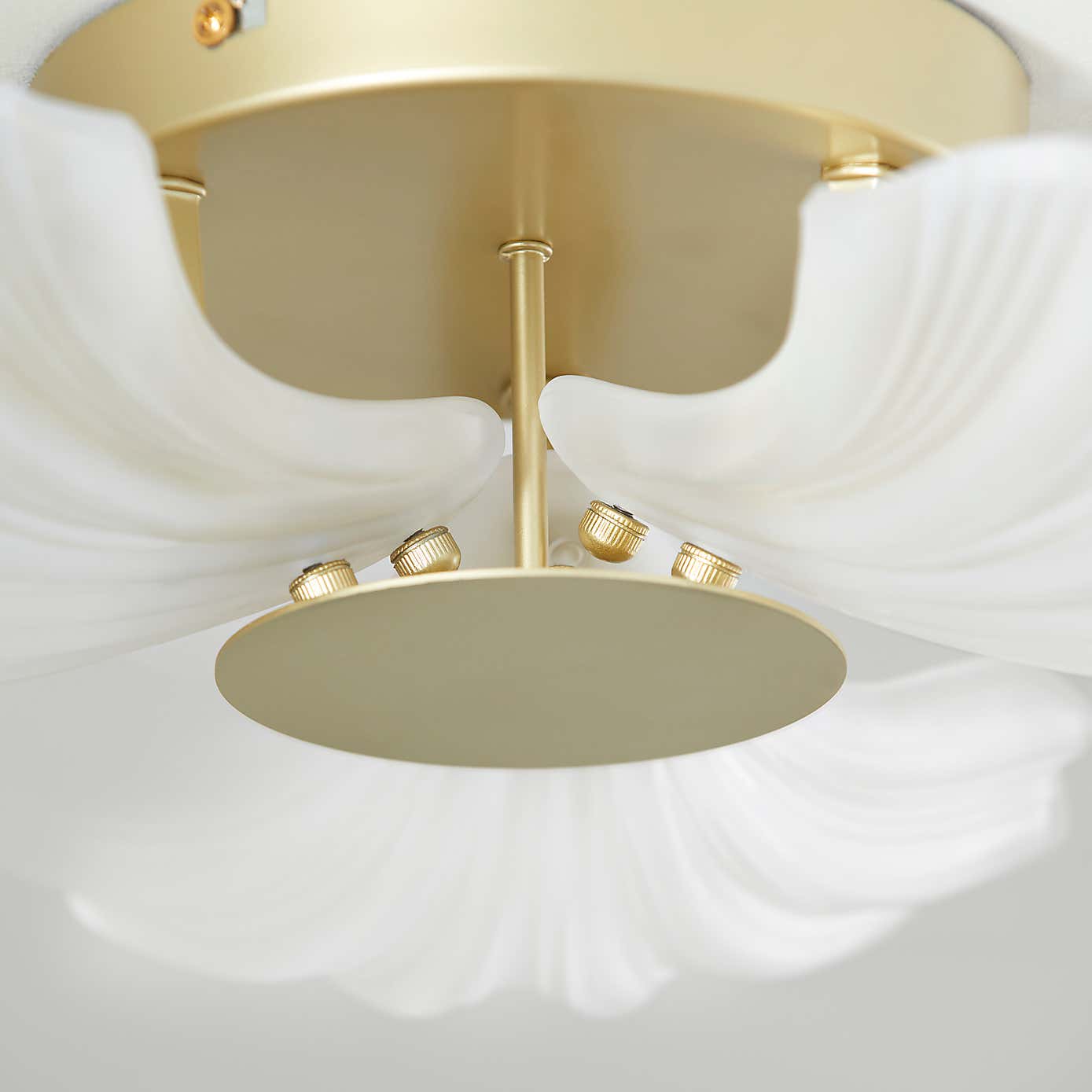 Shell Coastal Bathroom Flush Ceiling Light