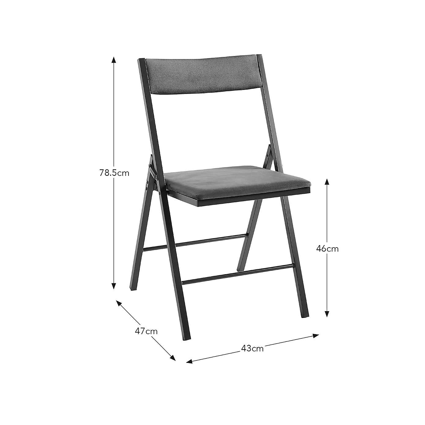 Emily Velvet Folding Chair