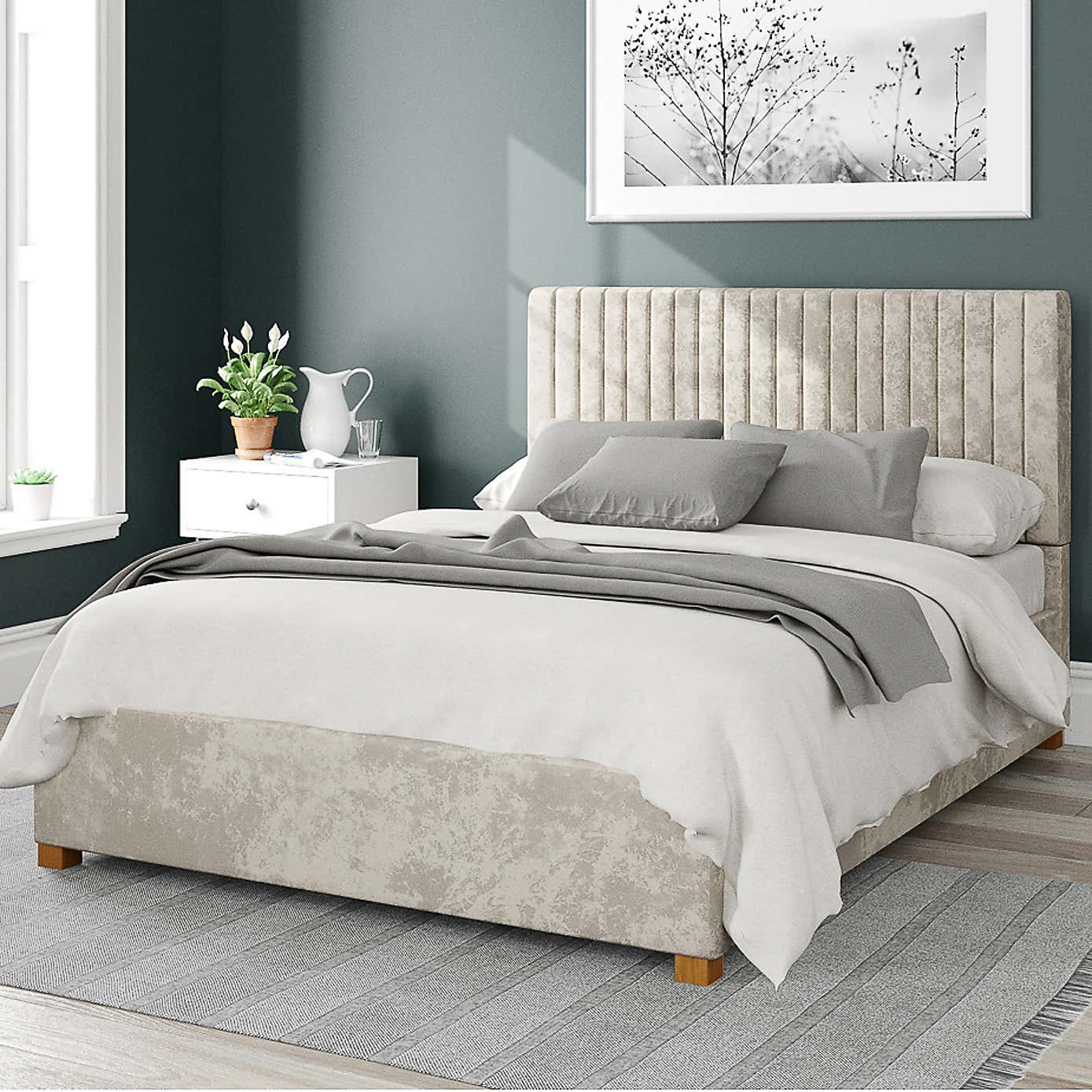 Grant Mirazzi Velvet Ottoman Bed