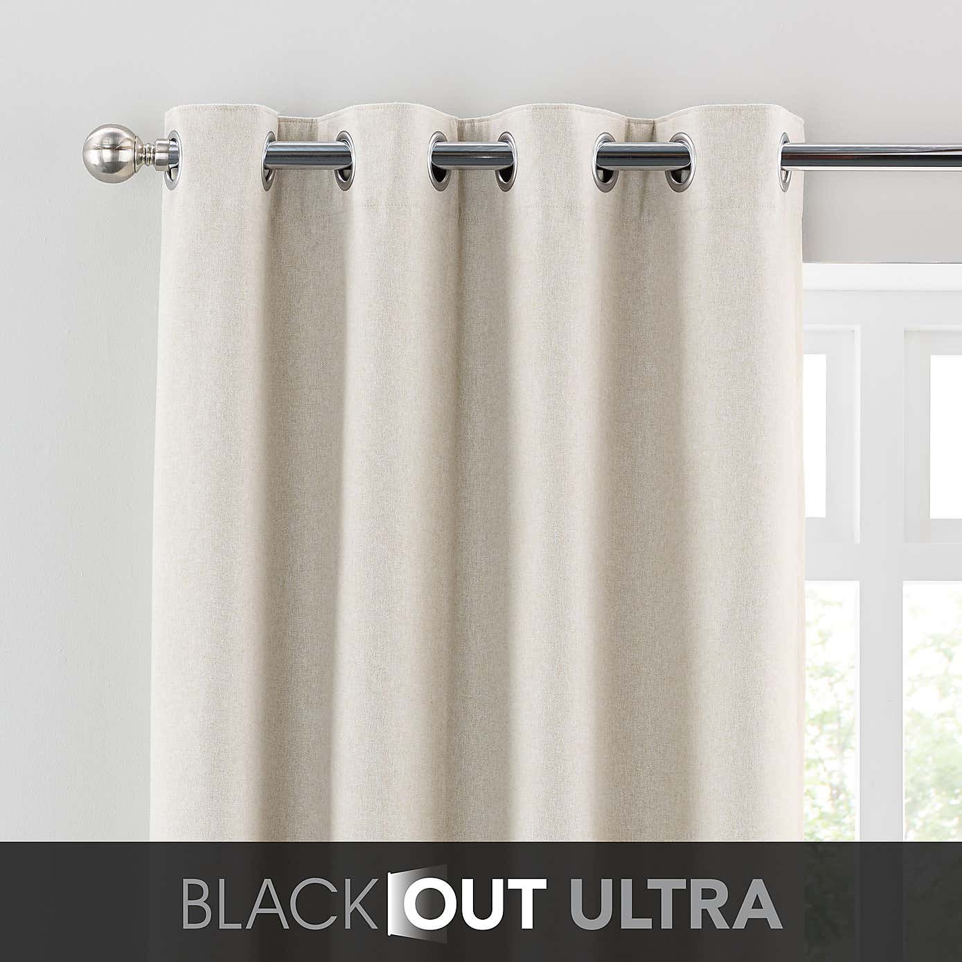 Luna Brushed Ultra Blackout Eyelet Curtains