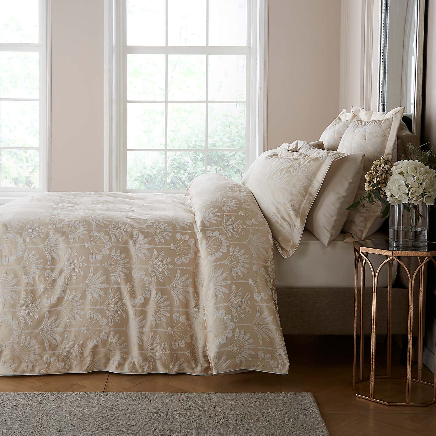 Dorma Luxe Palms Duvet Cover and Pillowcase Set