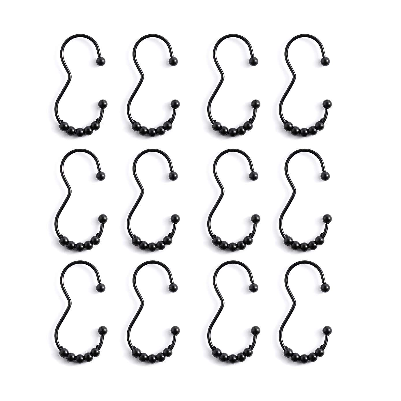 Pack of 12 3-Shaped Shower Curtain Rings