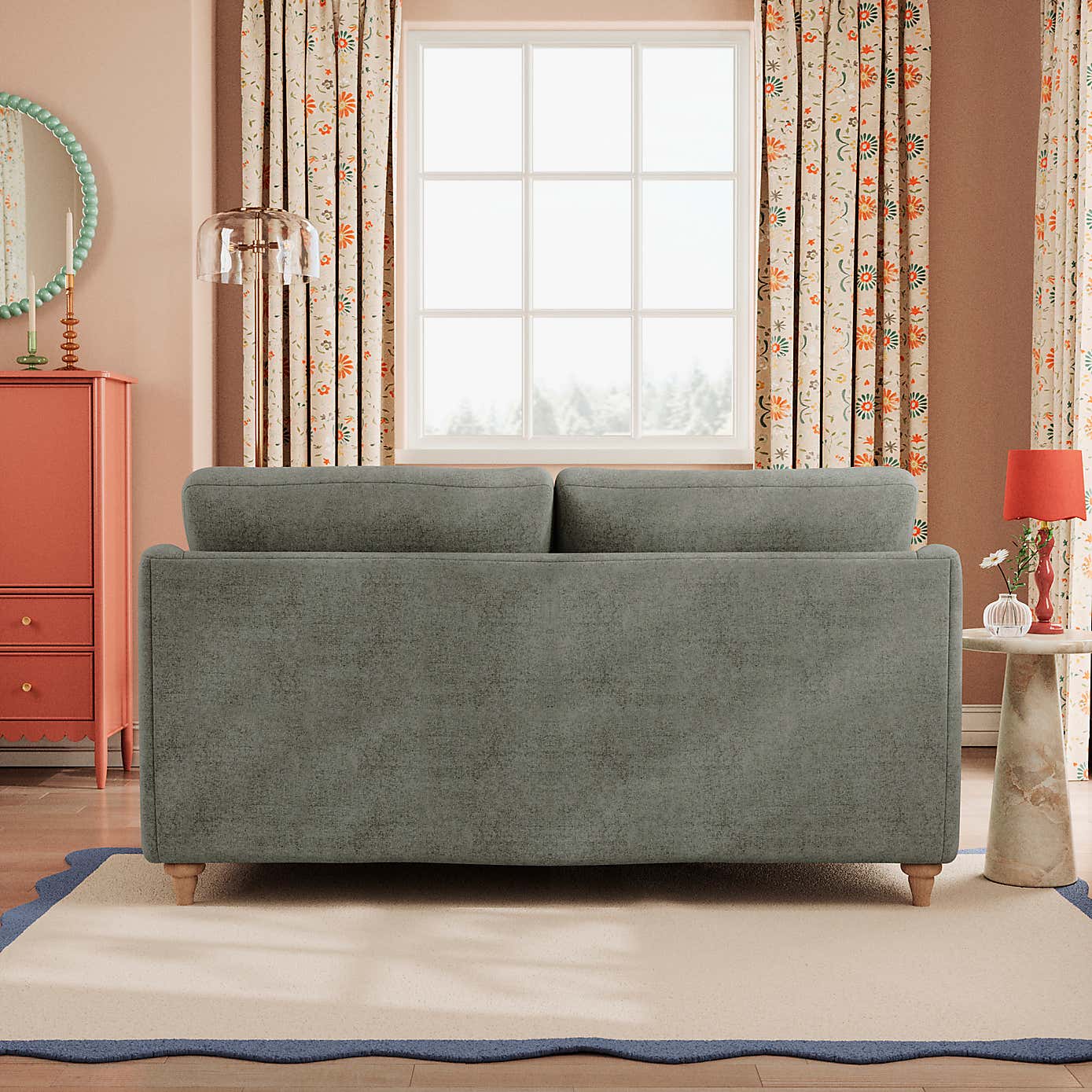 Hattie Tonal Plush Chenille 2 Seater Sofa