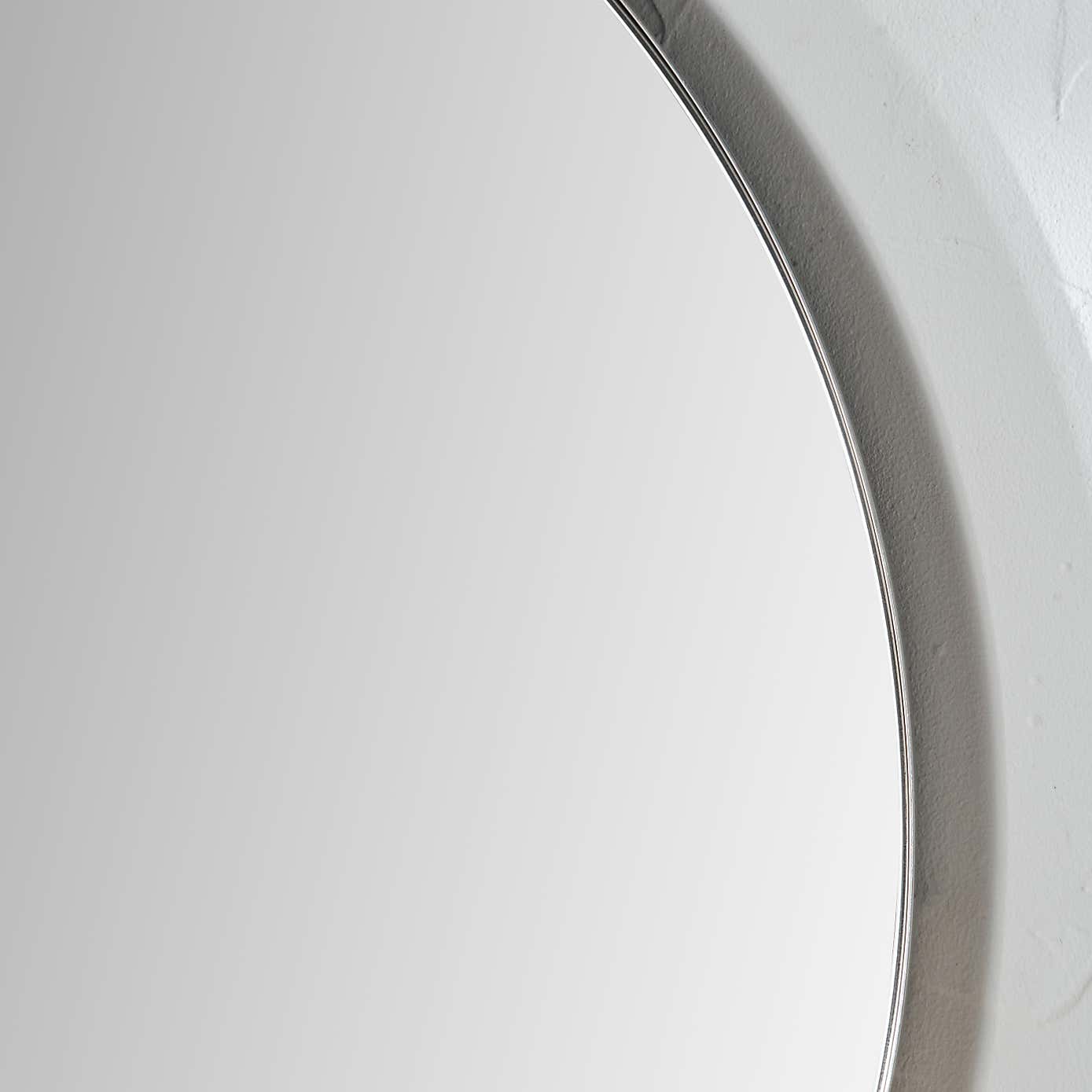 Slim Frame Round Wall Mirror