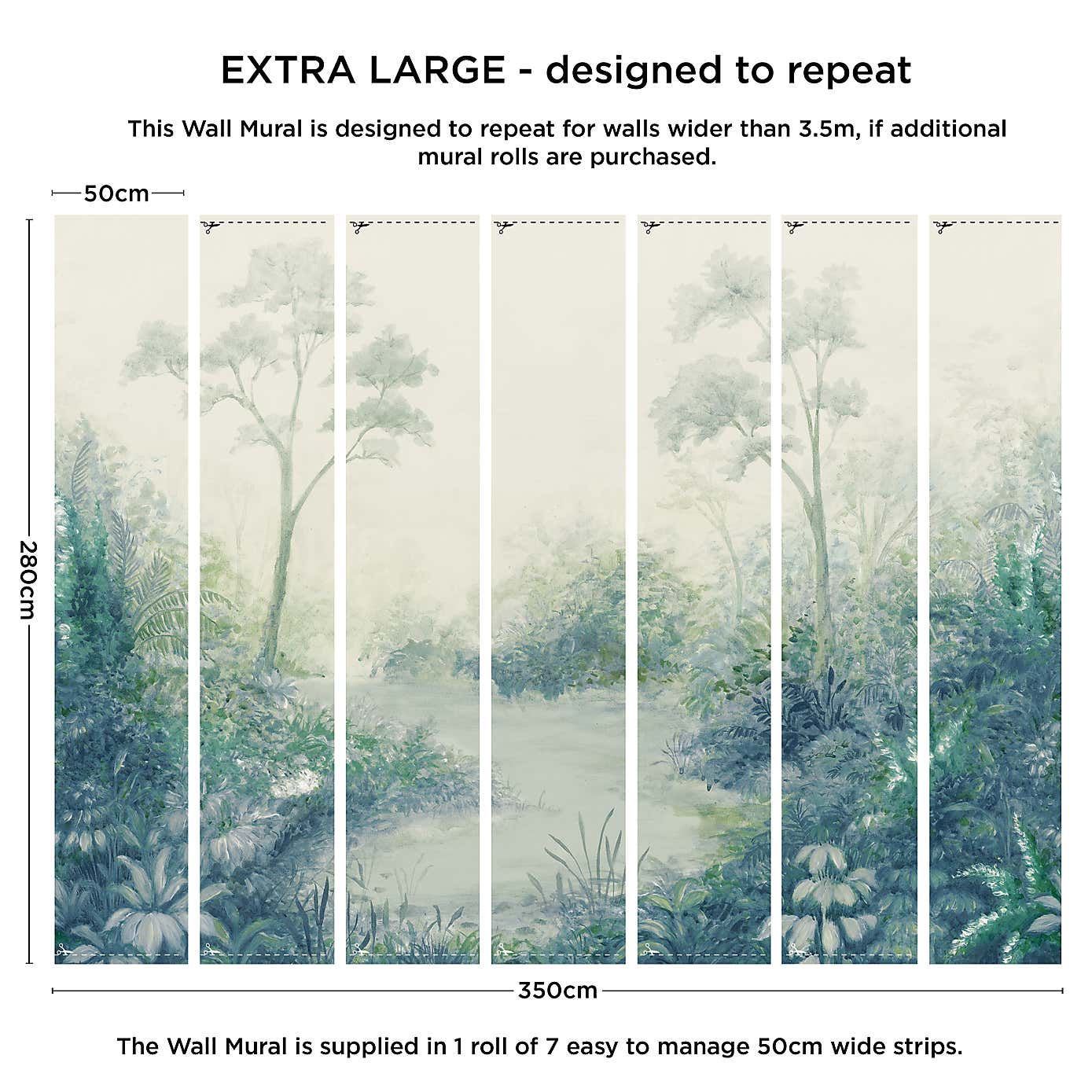 Cranberry and Laine Tranquil Floral Wall Mural