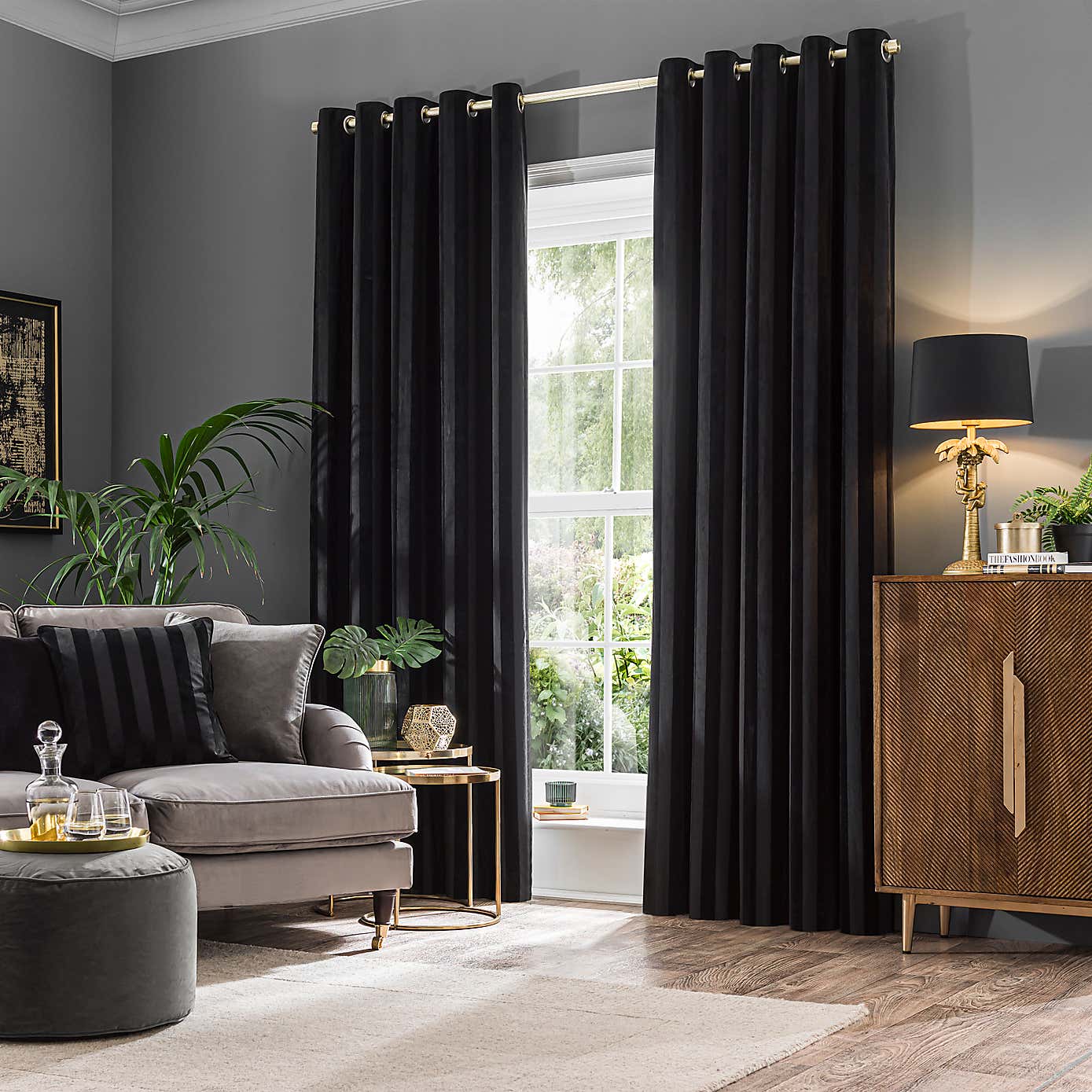 Milford Stripe Eyelet Curtains