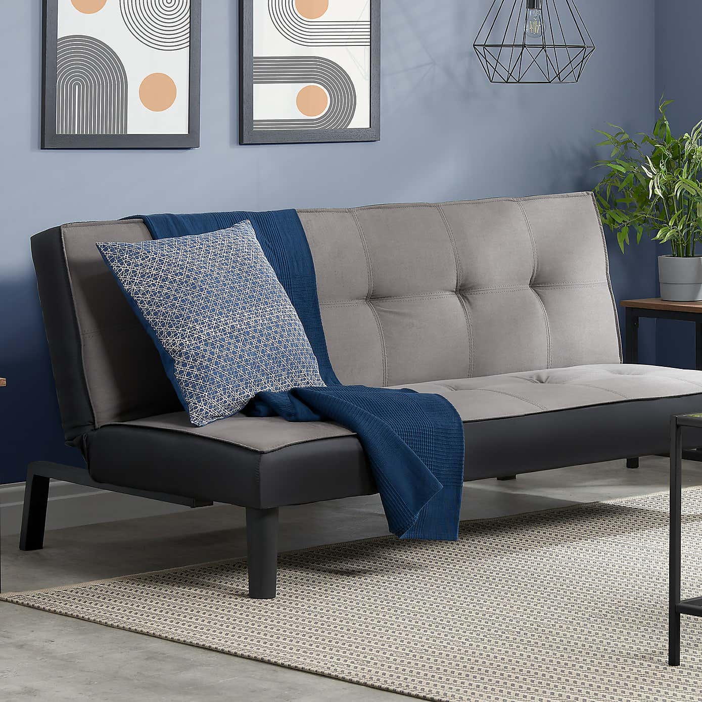 Aurora Velvet Double Sofa Bed