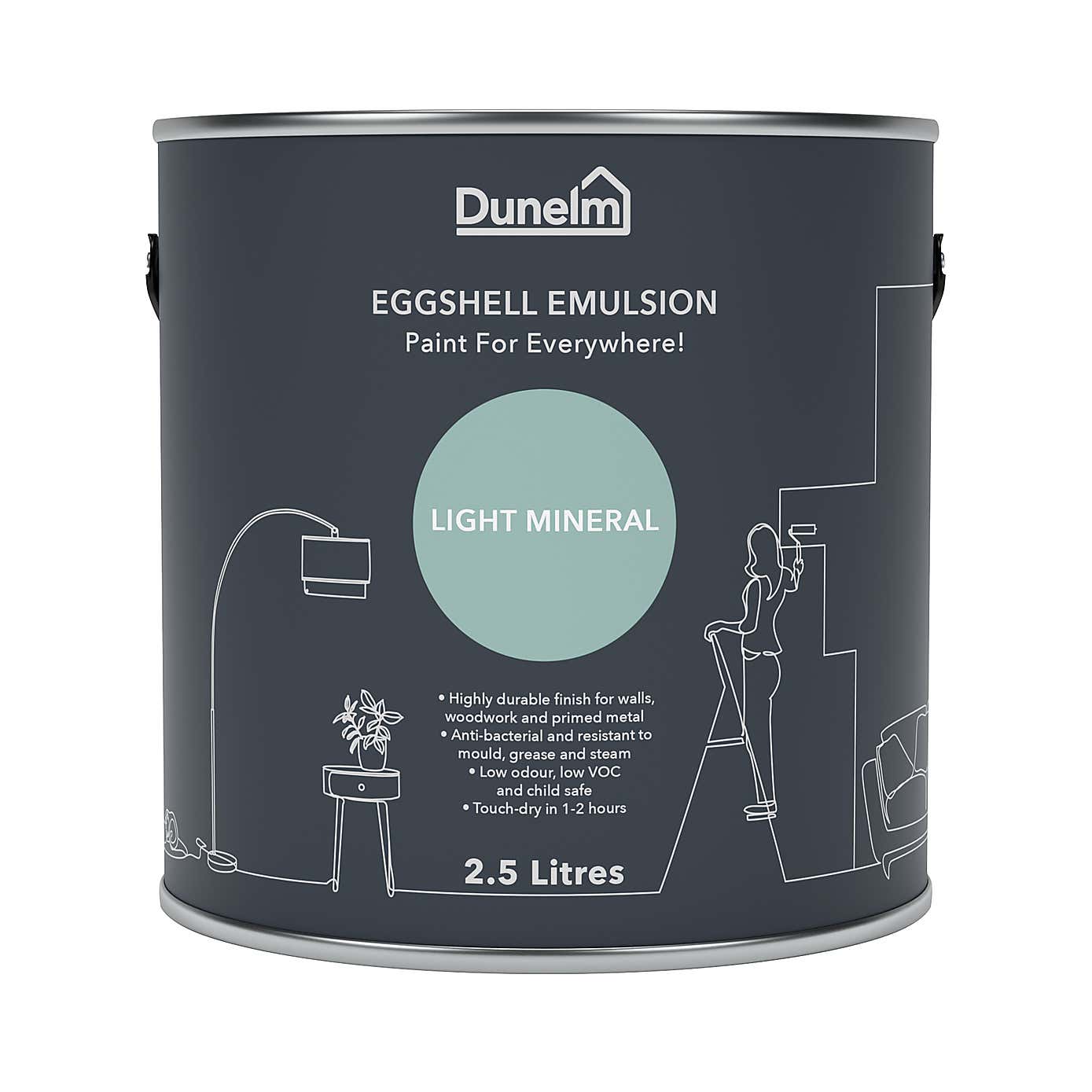 Dunelm Light Mineral Eggshell Emulsion Paint