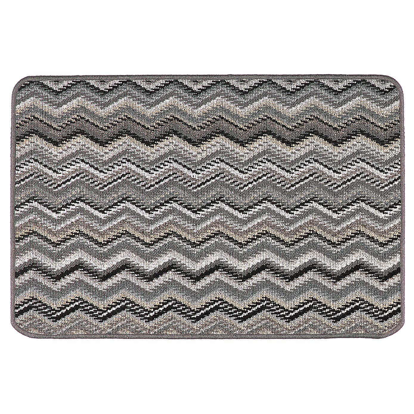 Marvel Boucle Zig Zag Washable Doormat