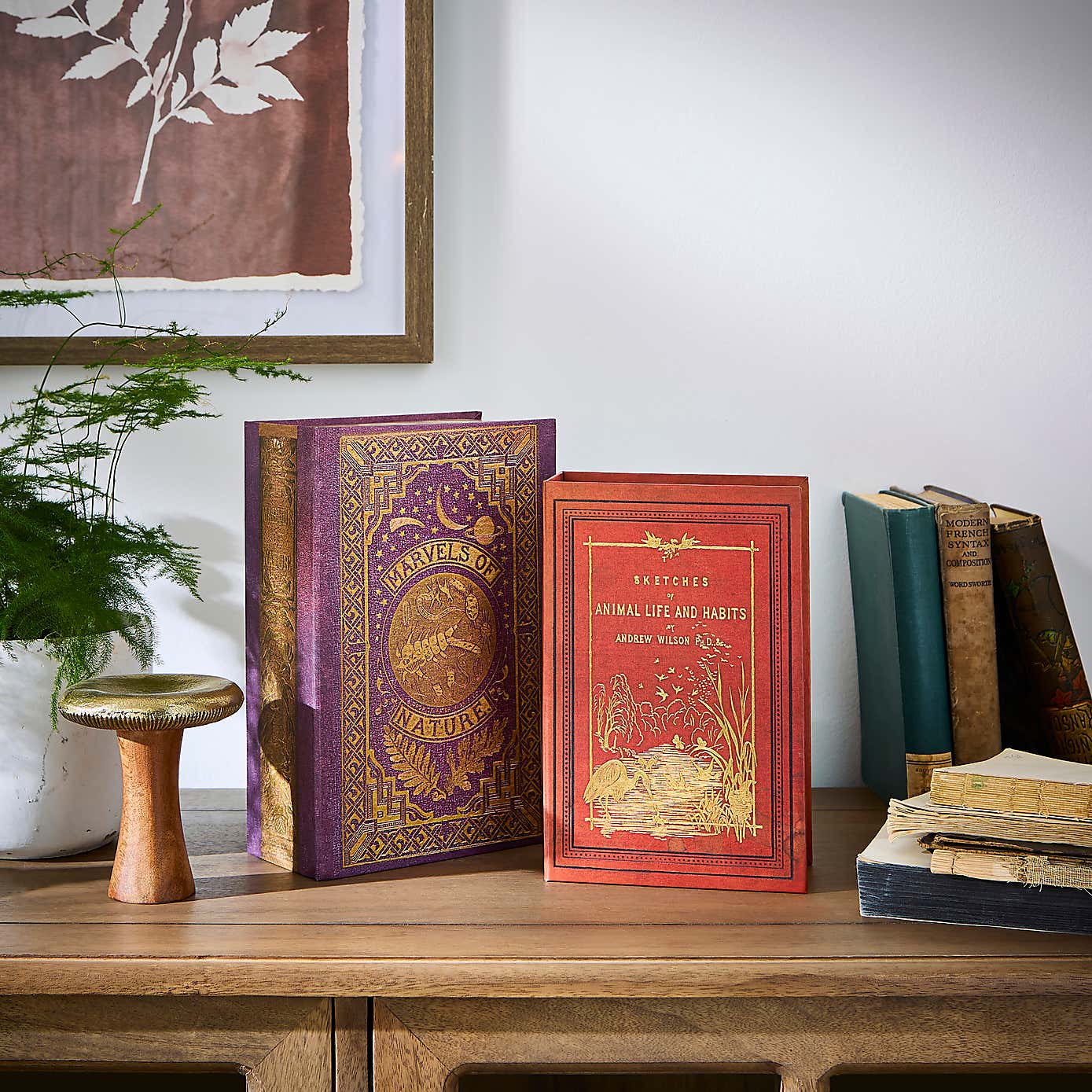 Set of 2 Decorative Classics Book Storage Boxes