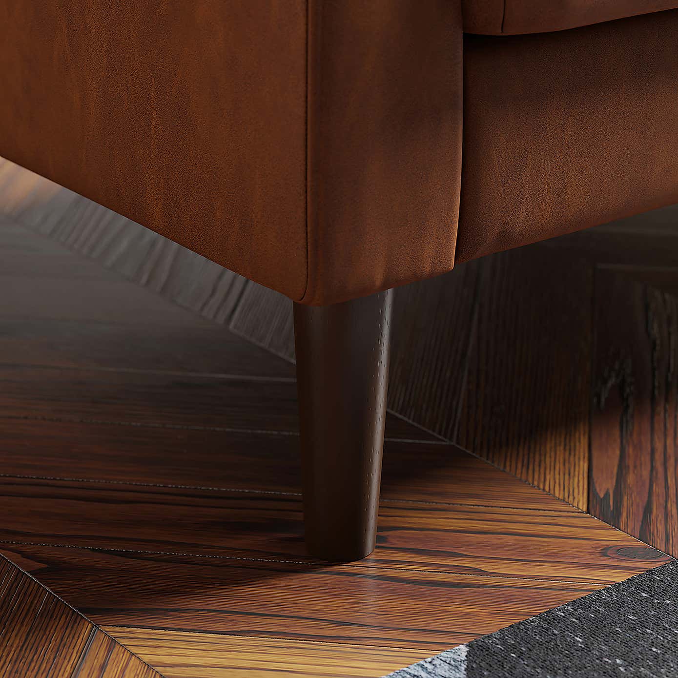 Jacob Faux Leather Compact Corner Chaise Sofa