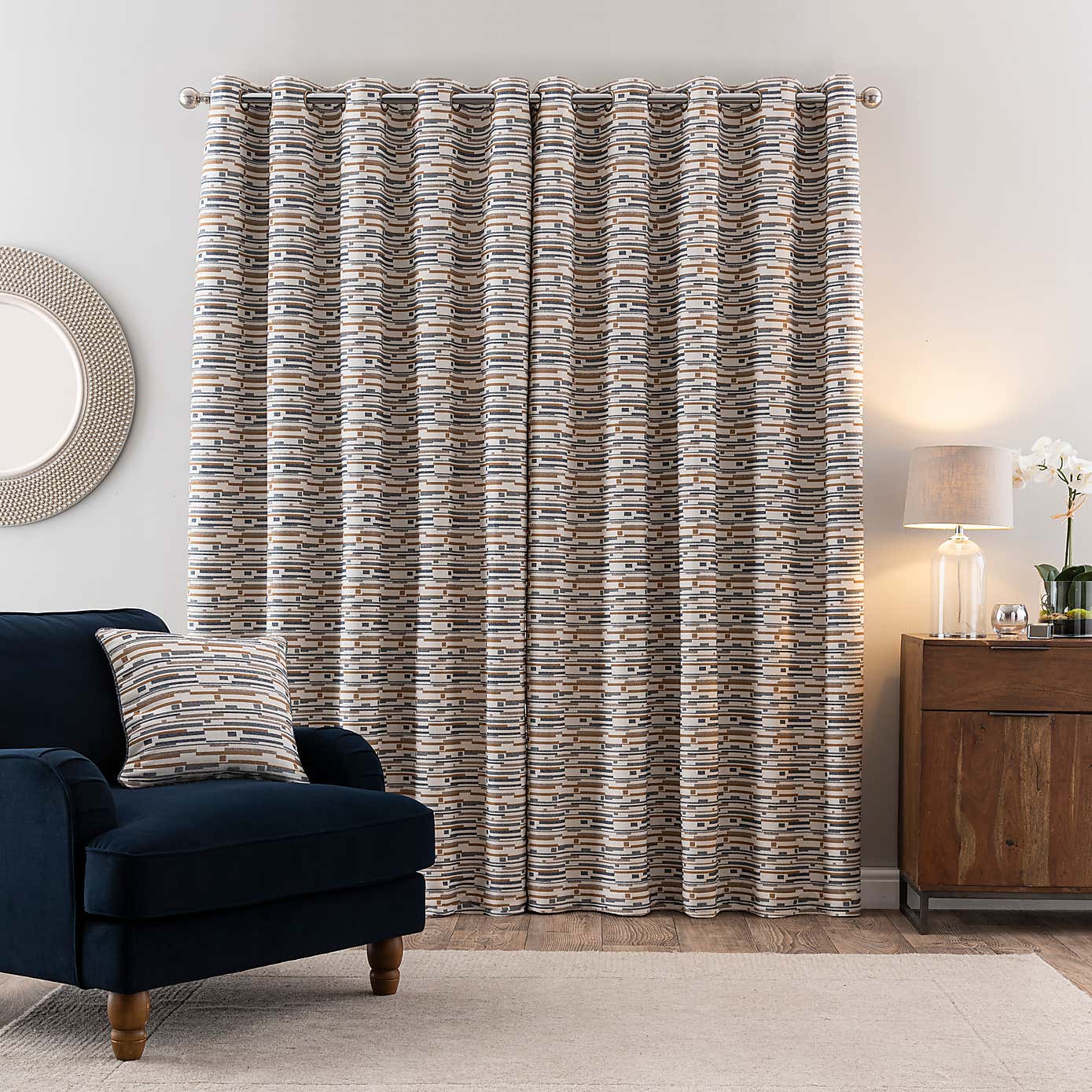 Matrix Boucle Eyelet Curtains