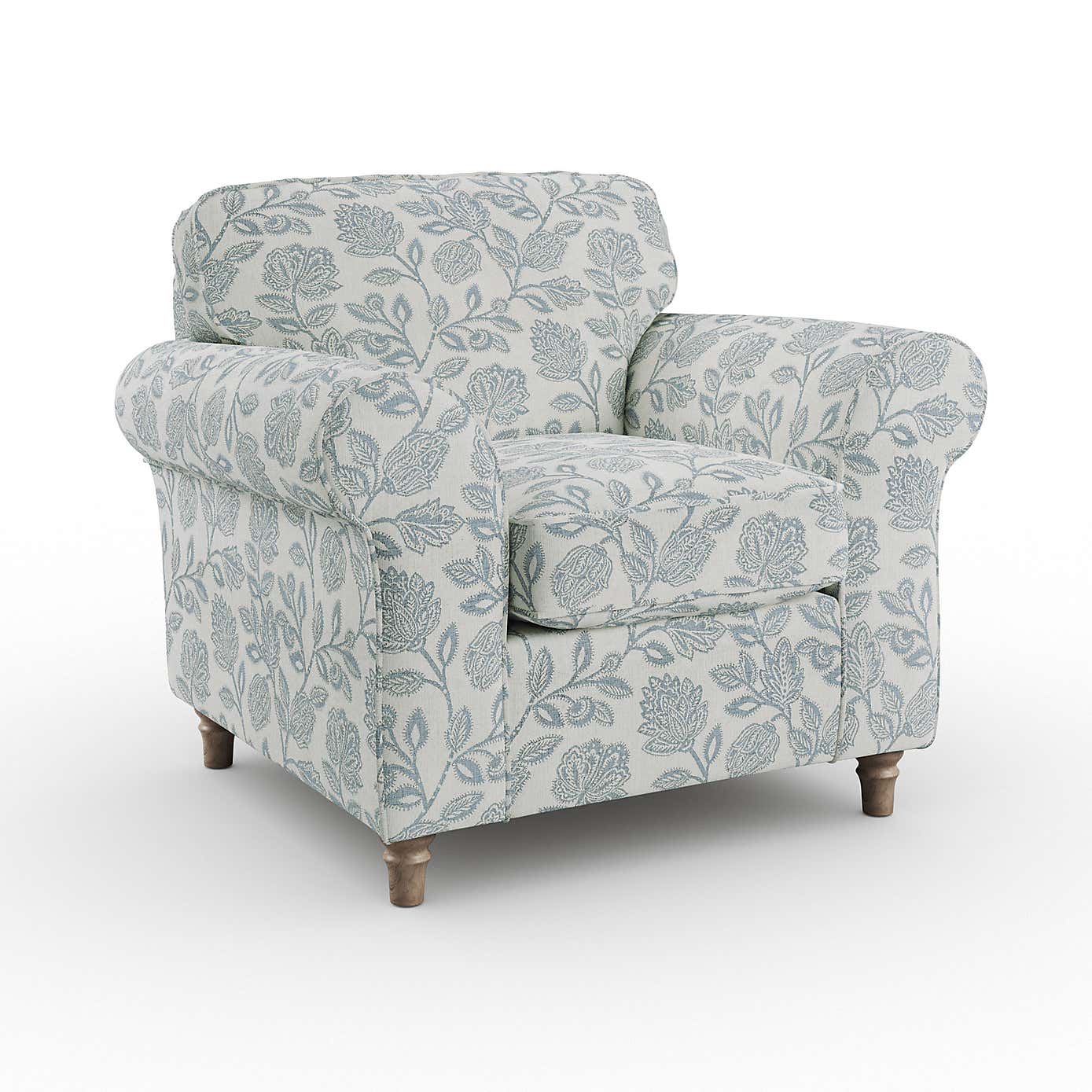 Flori Armchair, Floral Print Fabric