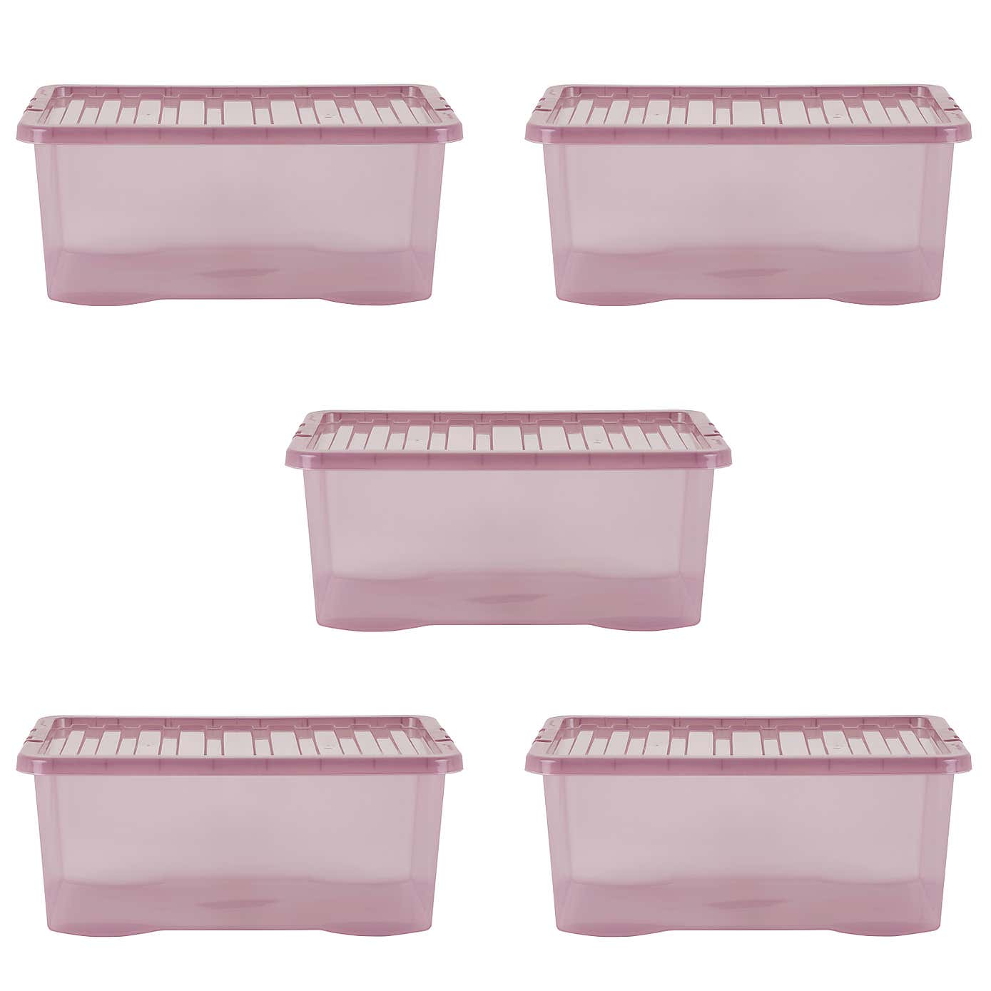 Wham Crystal Set of 5 Storage Boxes & Lids