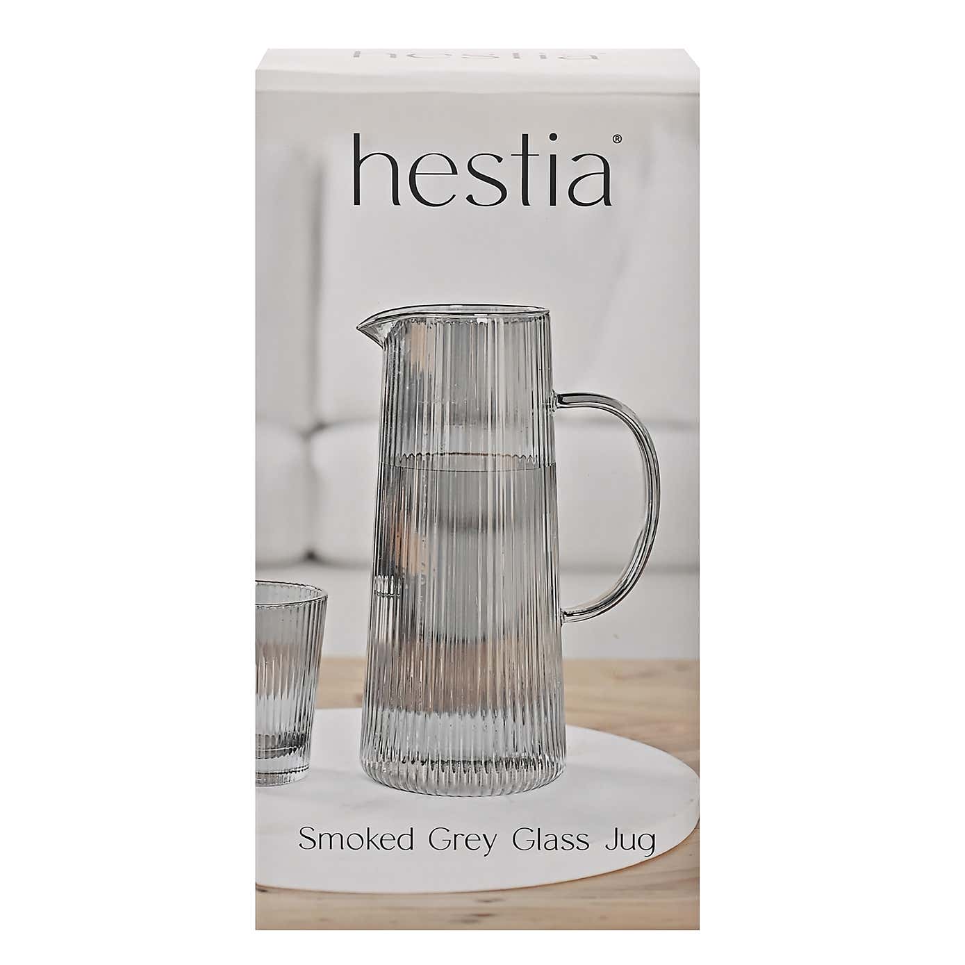 Hestia Ribbed Glass Jug