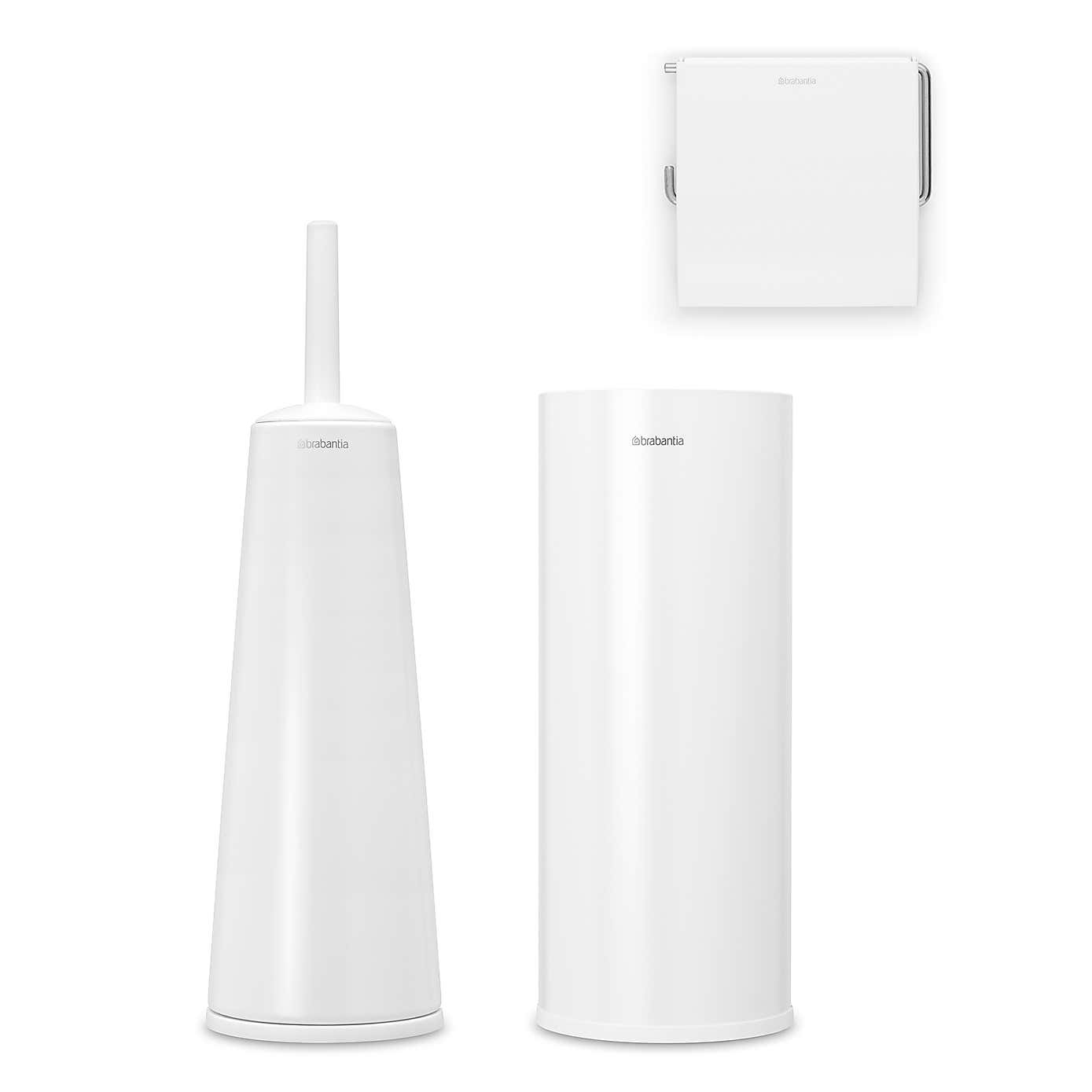 Brabantia White Set of 3 Toilet Accessories