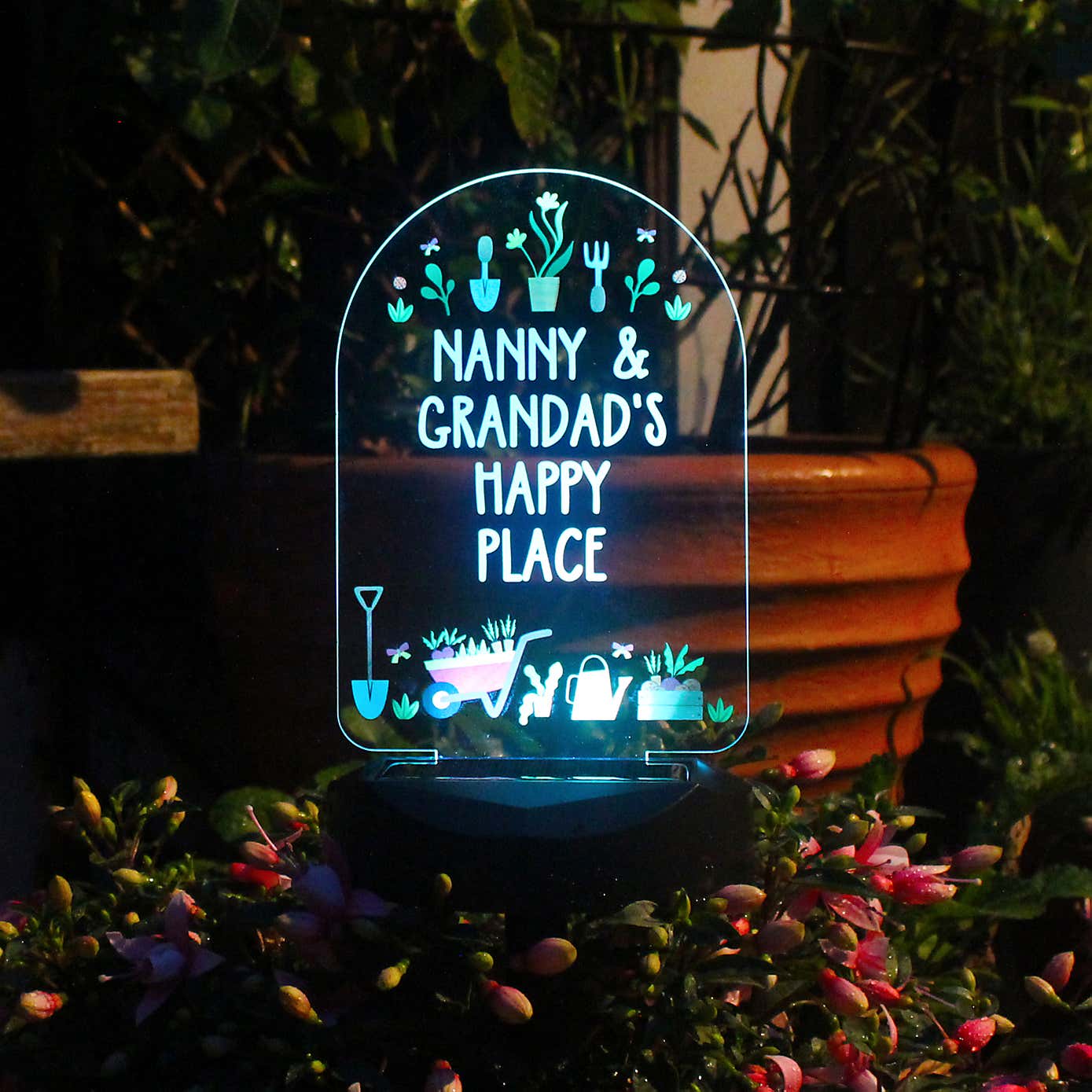 Personalised Vegetable Patch Outdoor Solar LED Light