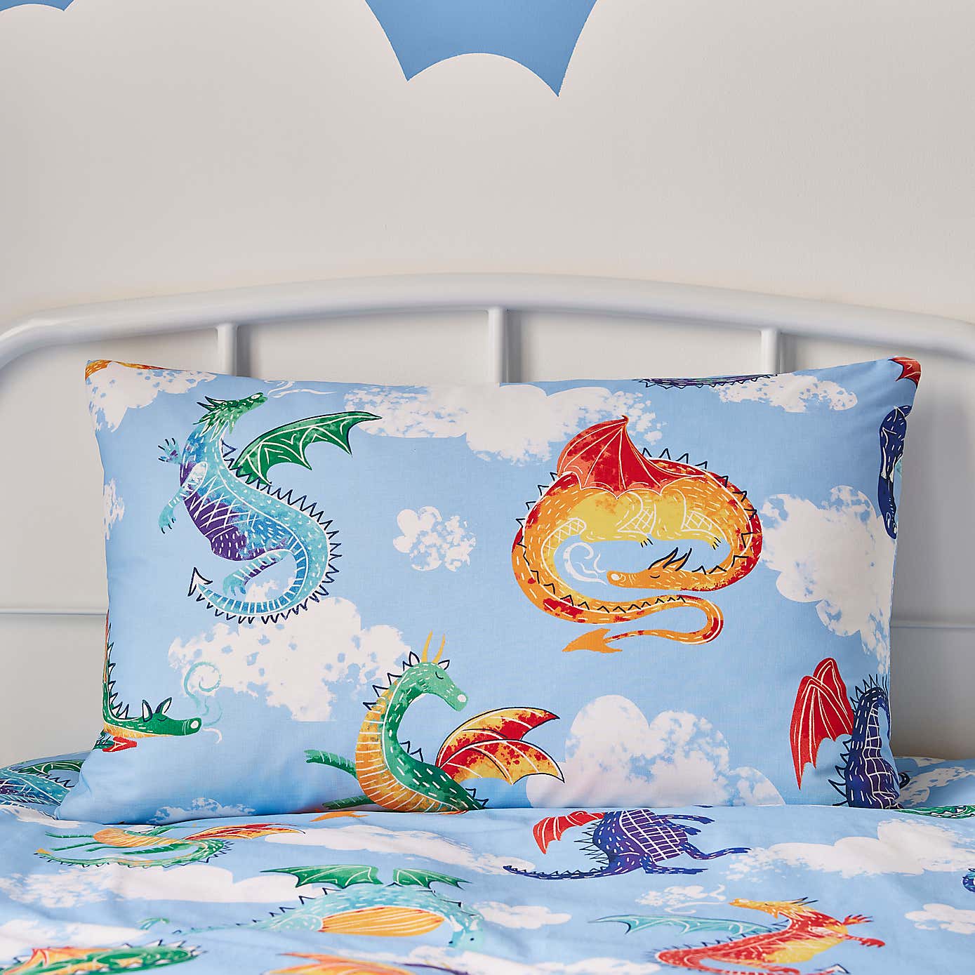 Dragons 100% Cotton Reversible Duvet Cover and Pillowcase Set