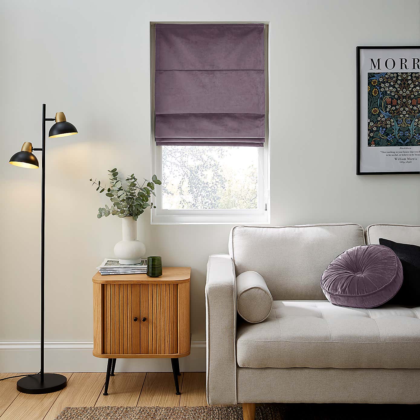 Recycled Velour Roman Blind