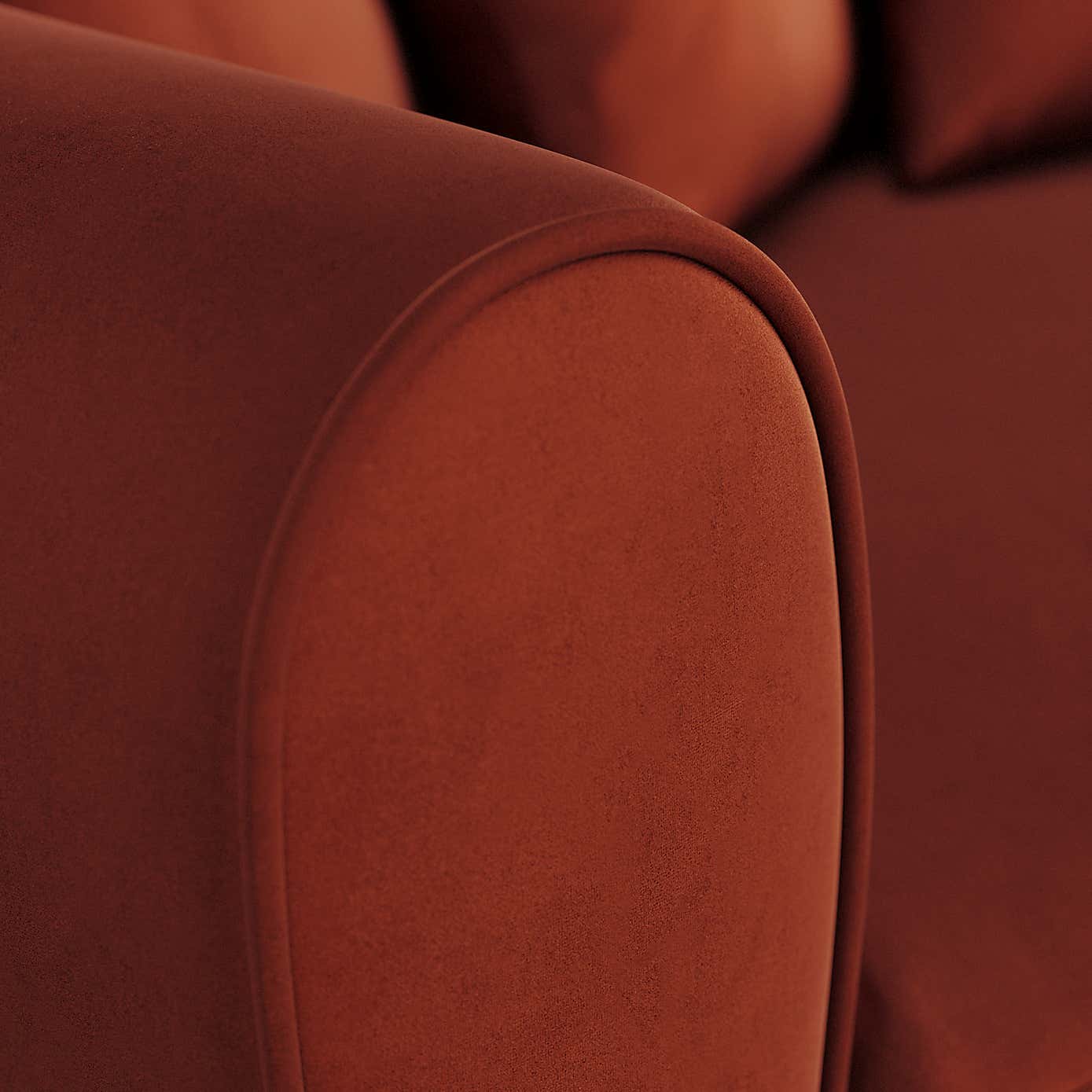 Blake Curved Arm Opulent Velvet 3 Seater Sofa