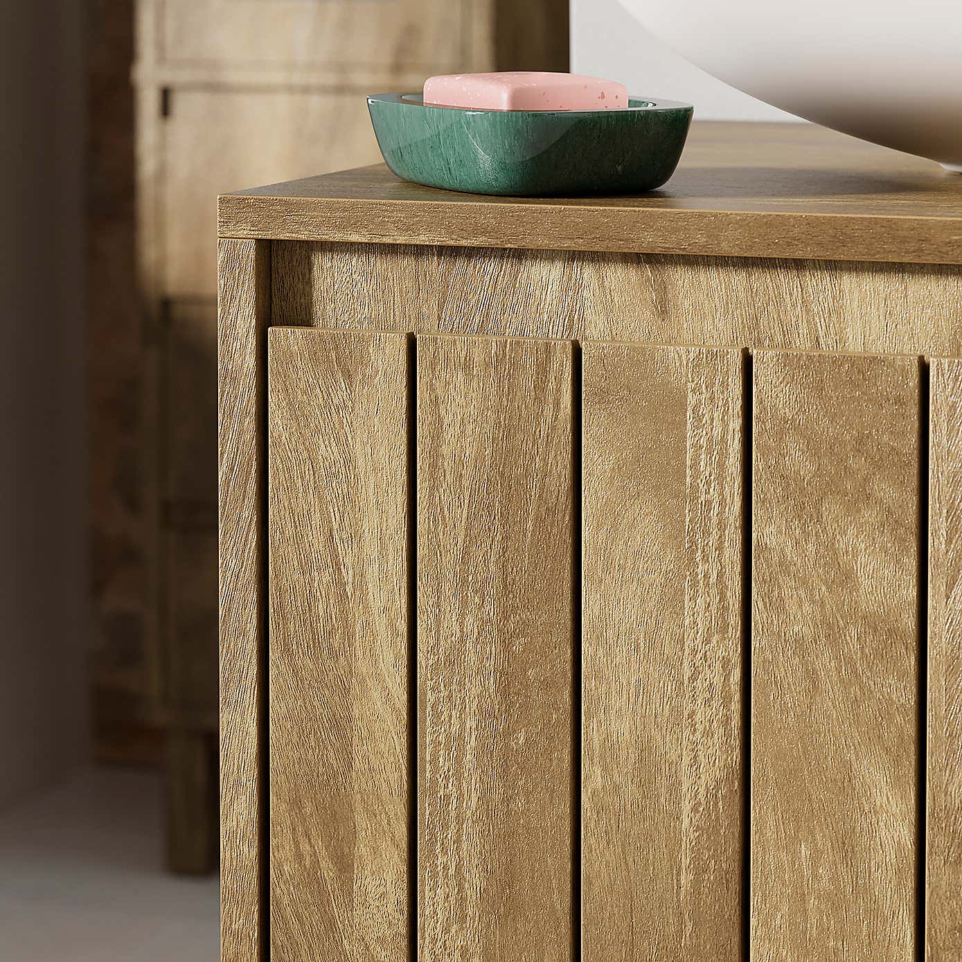 Humphrey Double Vanity Unit, Mango Wood Effect