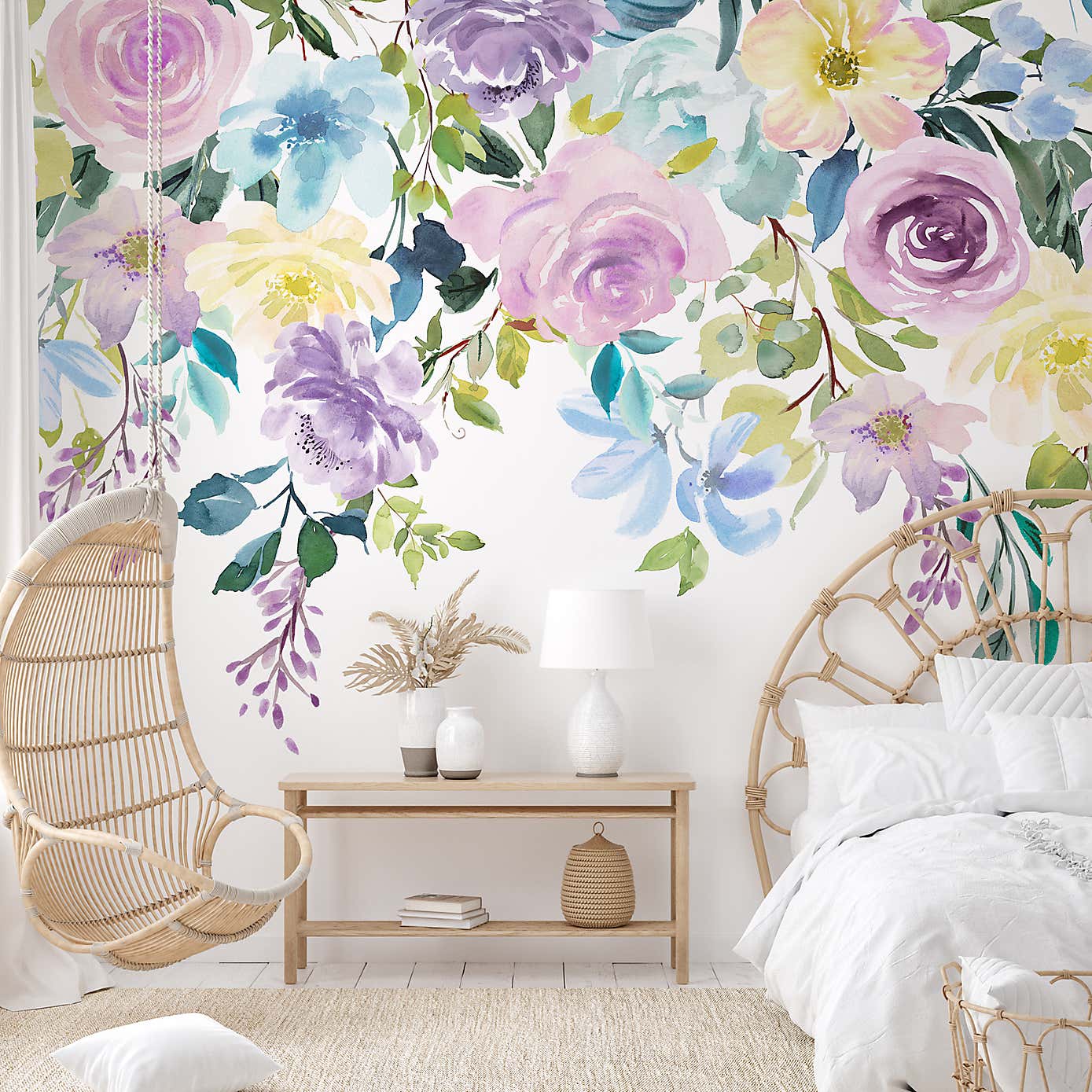 Watercolour Florals Mural