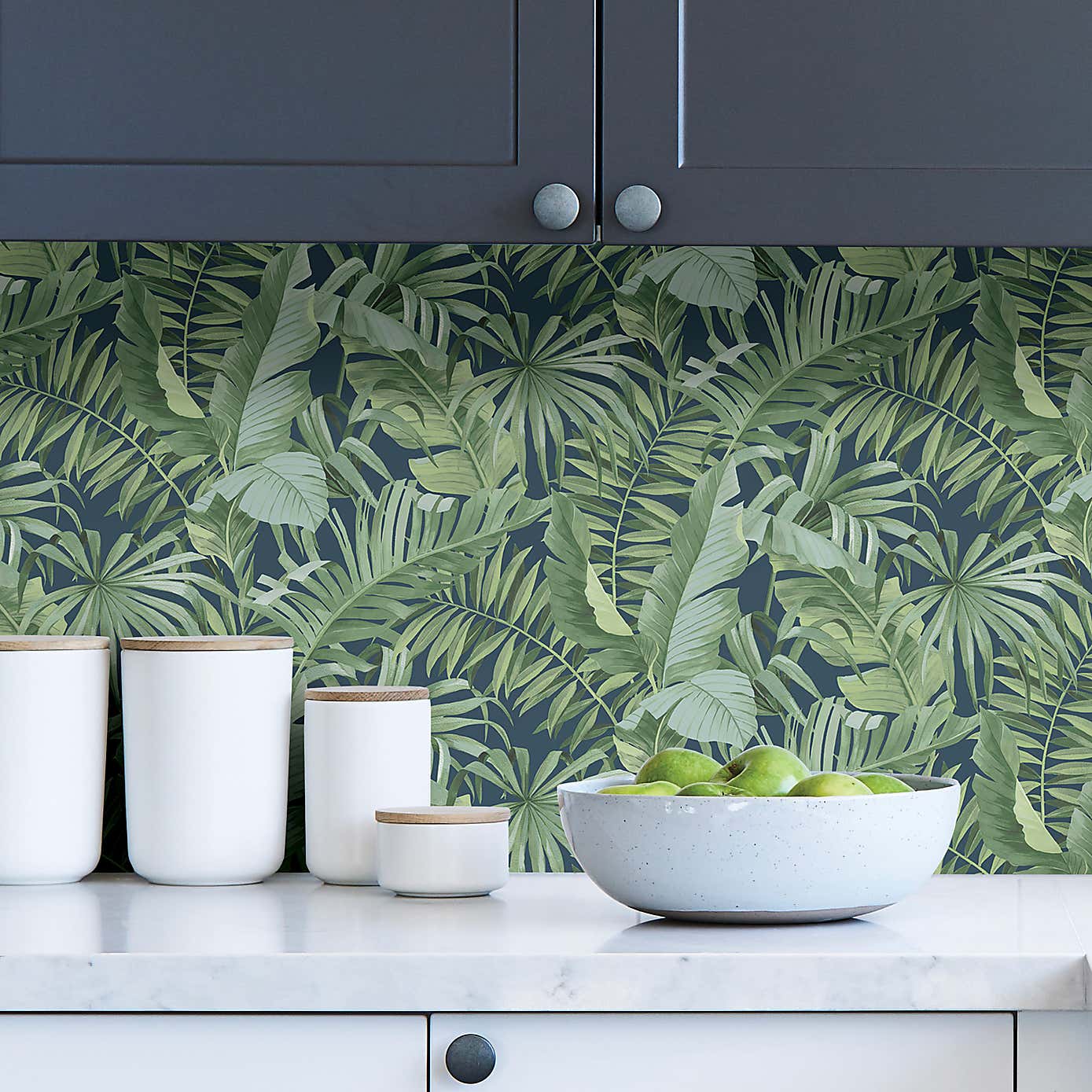 Nu Wall Self Adhesive Maui Navy Wallpaper