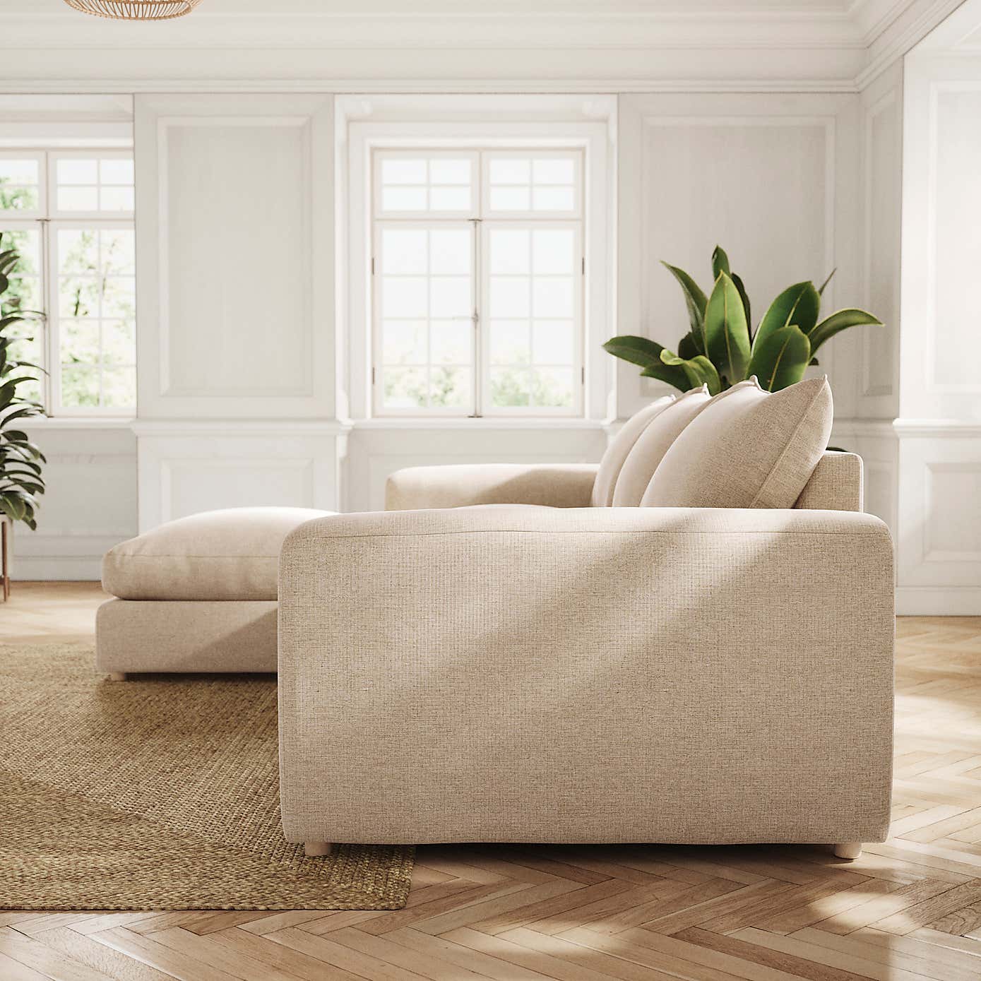 Austin Tonal Weave Left Hand Facing Corner Chaise, Natural