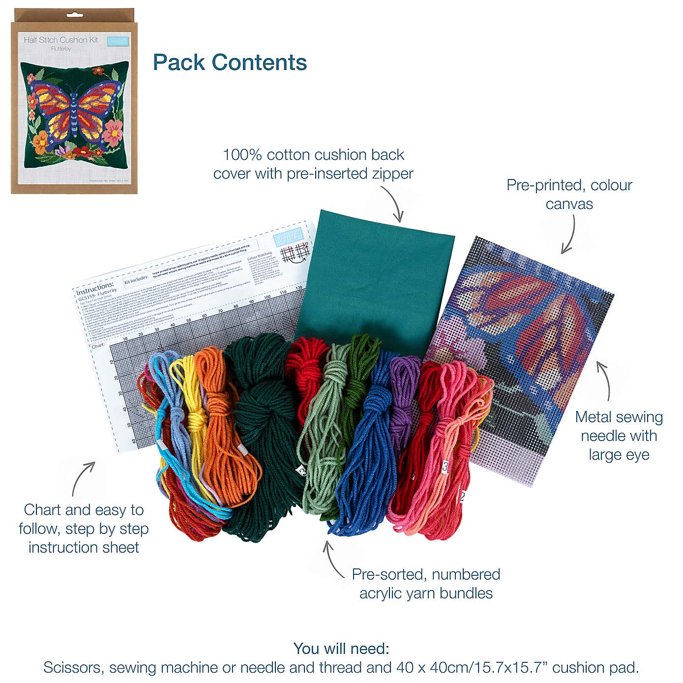 Tapestry Kit Cush Flutterby