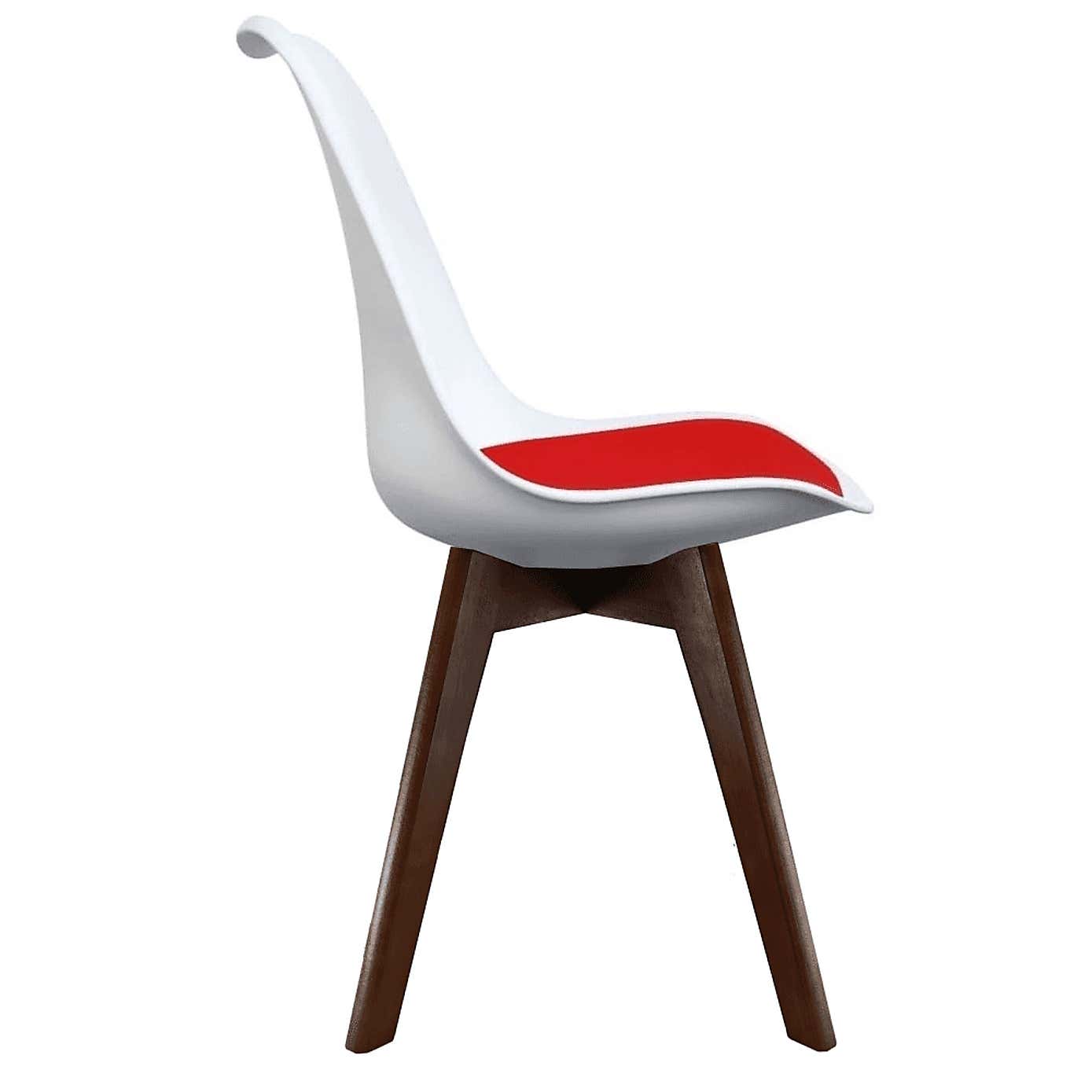 Fusion Living Soho White Plastic Dining Chair with Squared Legs