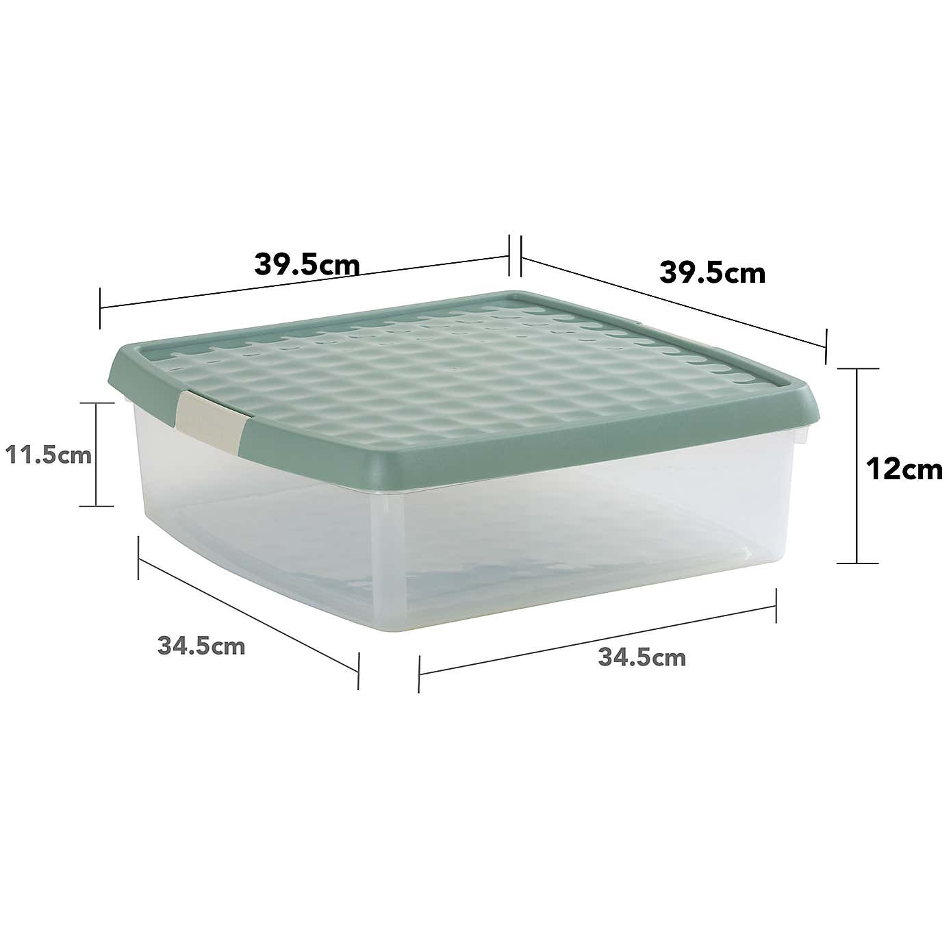 Wham Clip Pack of 4 Square Storage Boxes With Lids
