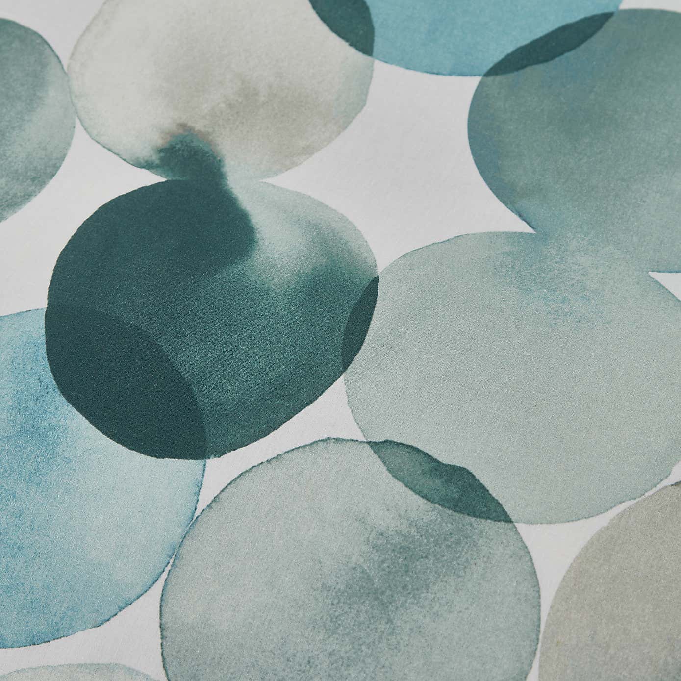 Watercolour Circles Teal Duvet Cover and Pillowcase Set