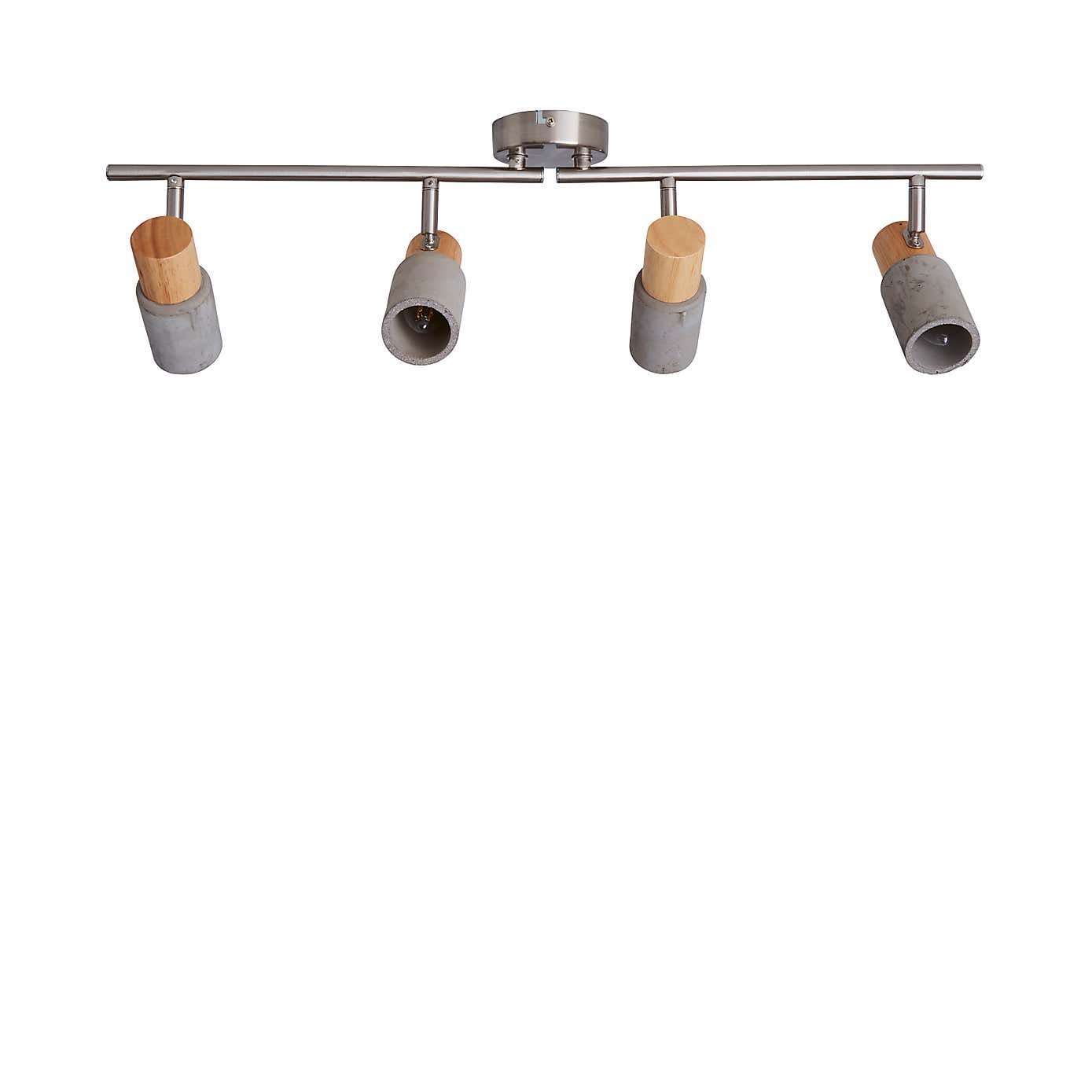 Inka 4 Light Concrete Wood Spotlight Bar