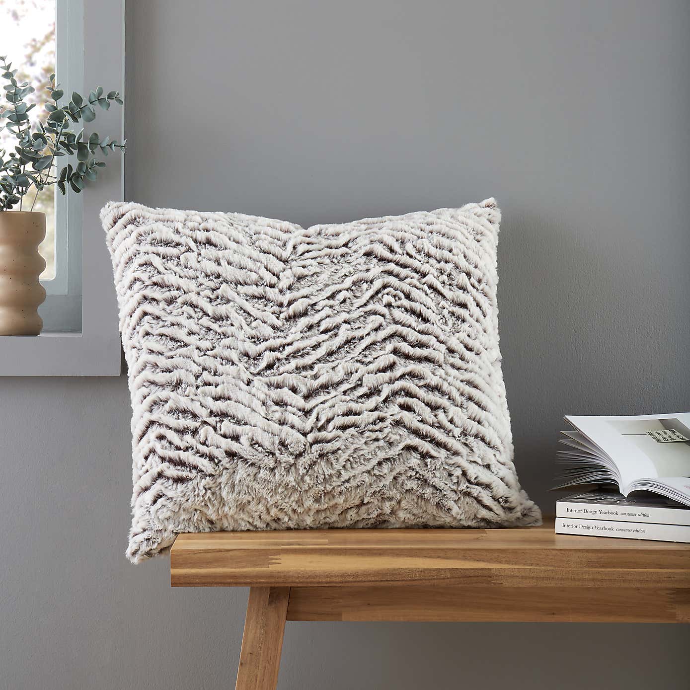 Catherine Lansfield Wolf Square Cushion