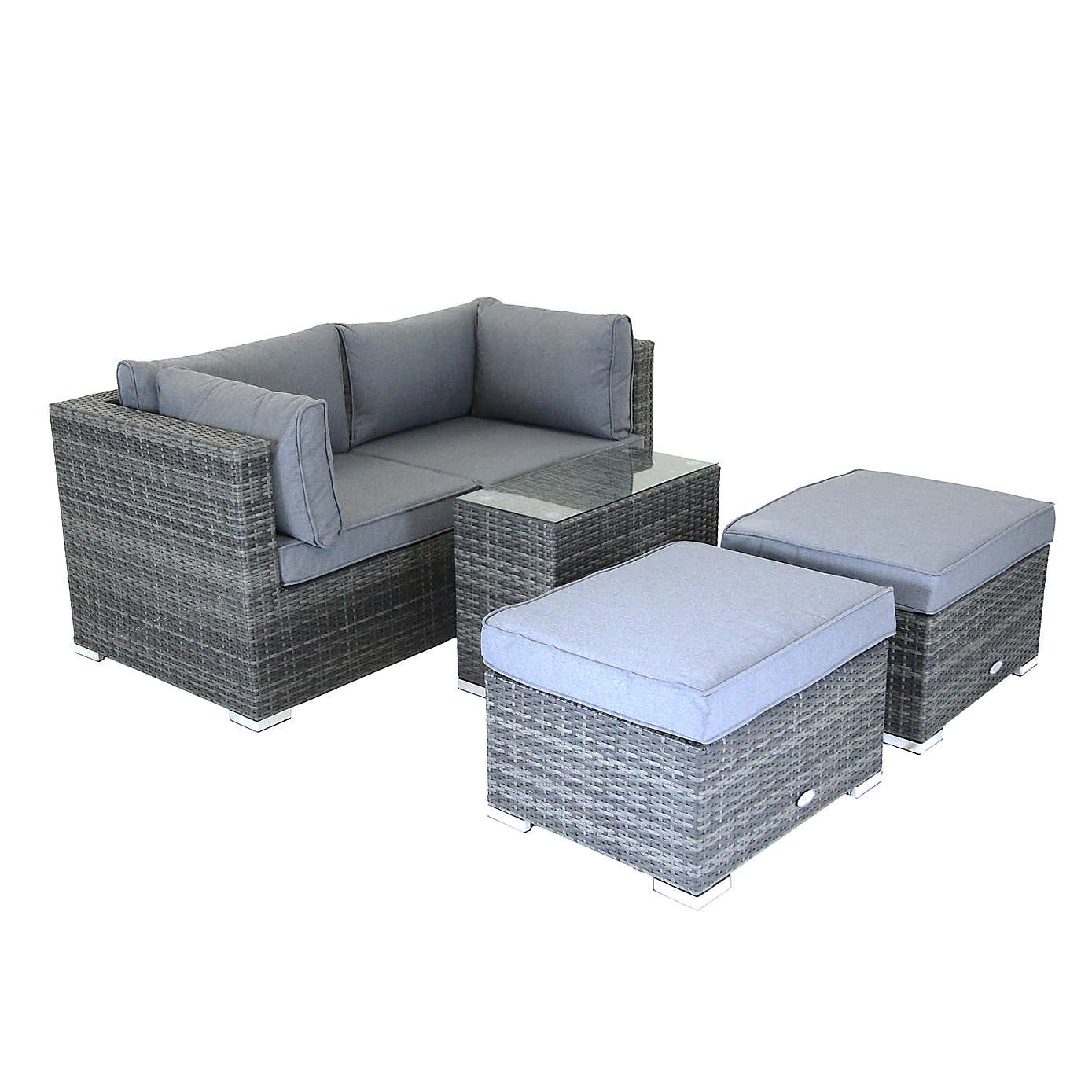 Charles Bentley Multifunctional Grey Lounge Set